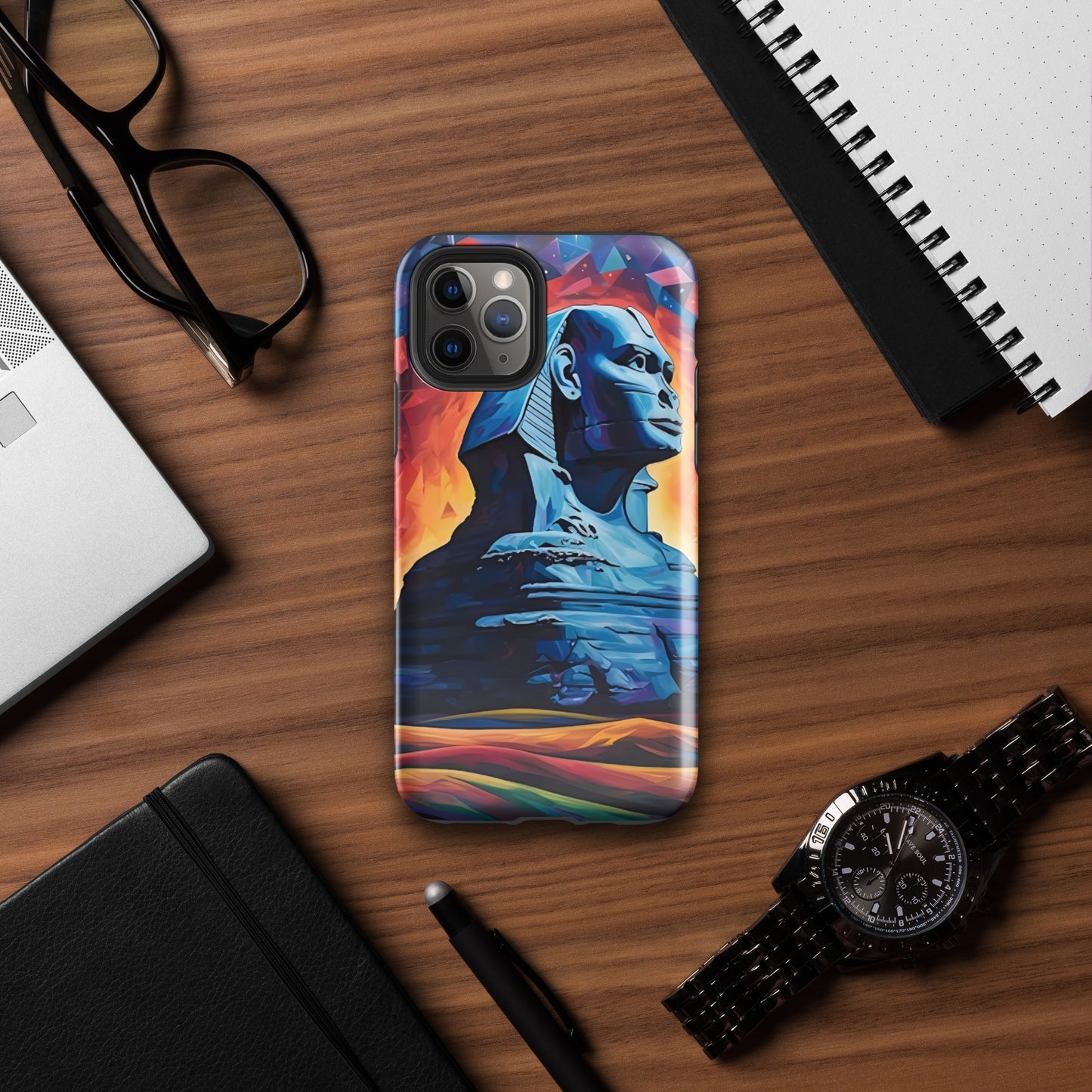 Coque d'iPhone® rigide : Le Sphinx de Gizeh, mystère aux pieds des pyramides