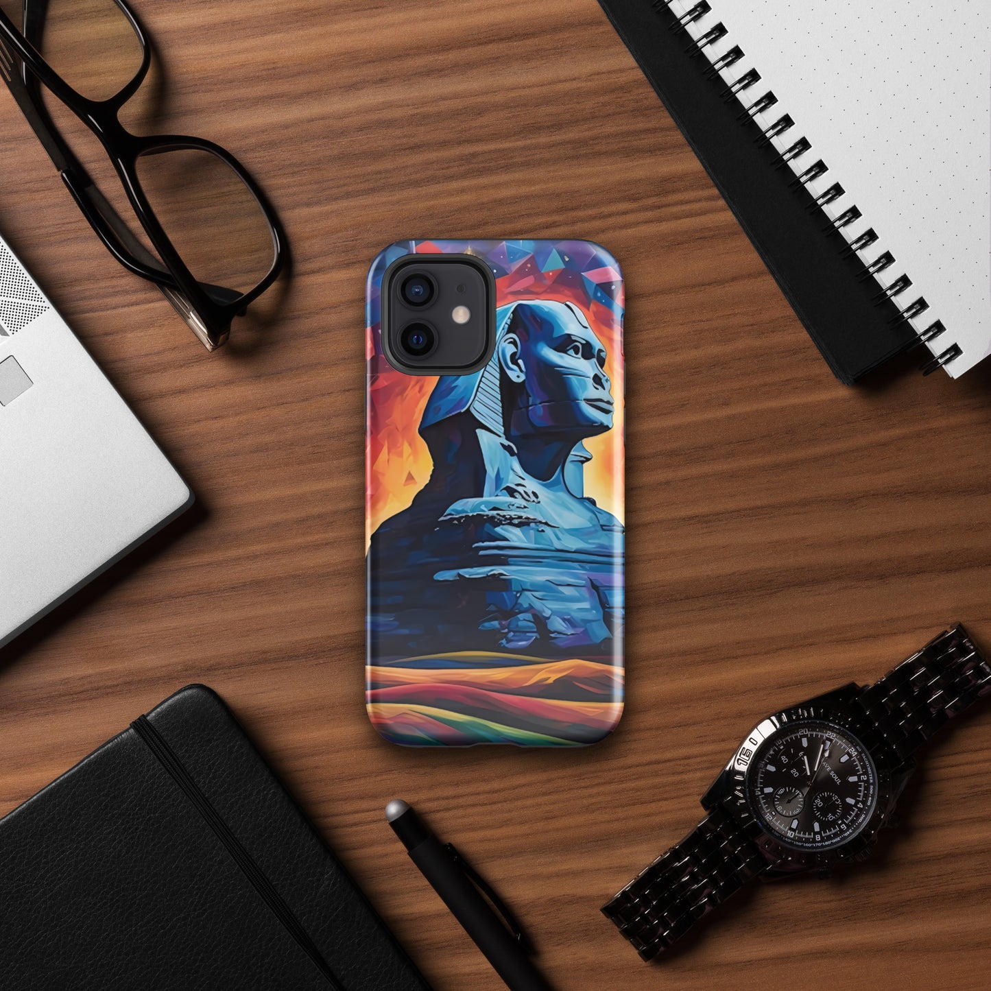 Coque d'iPhone® rigide : Le Sphinx de Gizeh, mystère aux pieds des pyramides