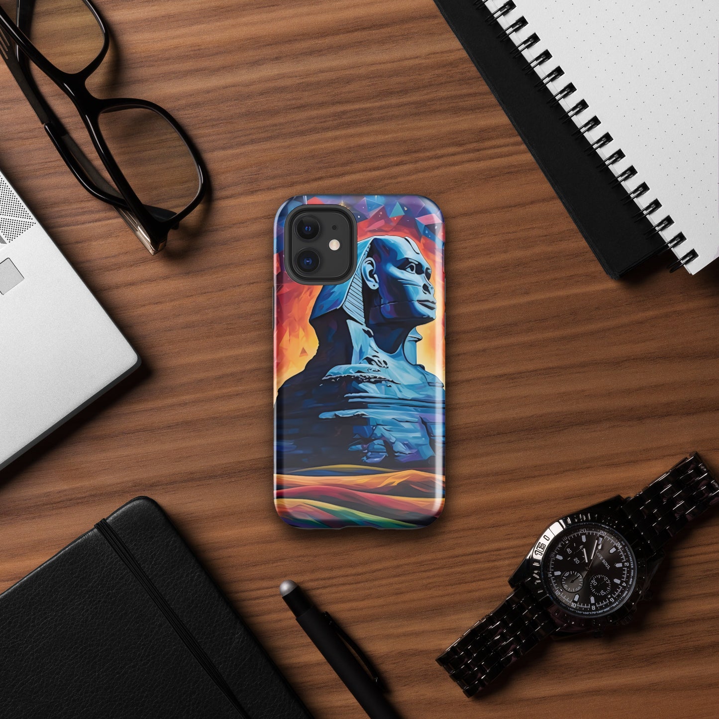 Coque d'iPhone® rigide : Le Sphinx de Gizeh, mystère aux pieds des pyramides