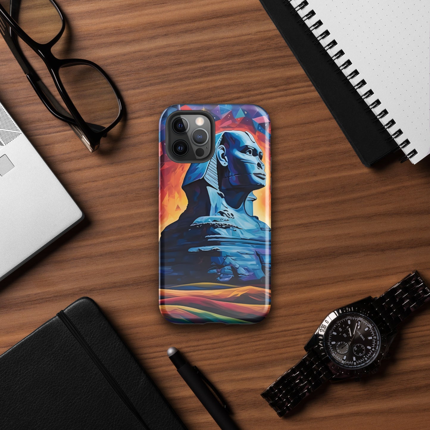 Coque d'iPhone® rigide : Le Sphinx de Gizeh, mystère aux pieds des pyramides