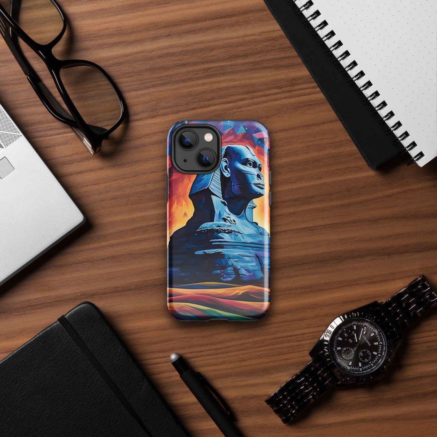 Coque d'iPhone® rigide : Le Sphinx de Gizeh, mystère aux pieds des pyramides