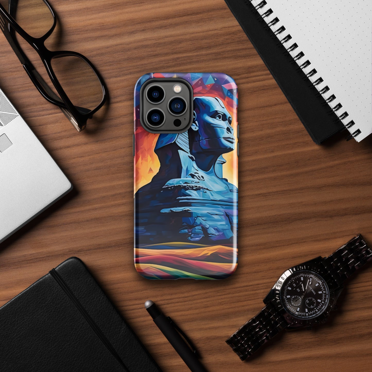 Coque d'iPhone® rigide : Le Sphinx de Gizeh, mystère aux pieds des pyramides
