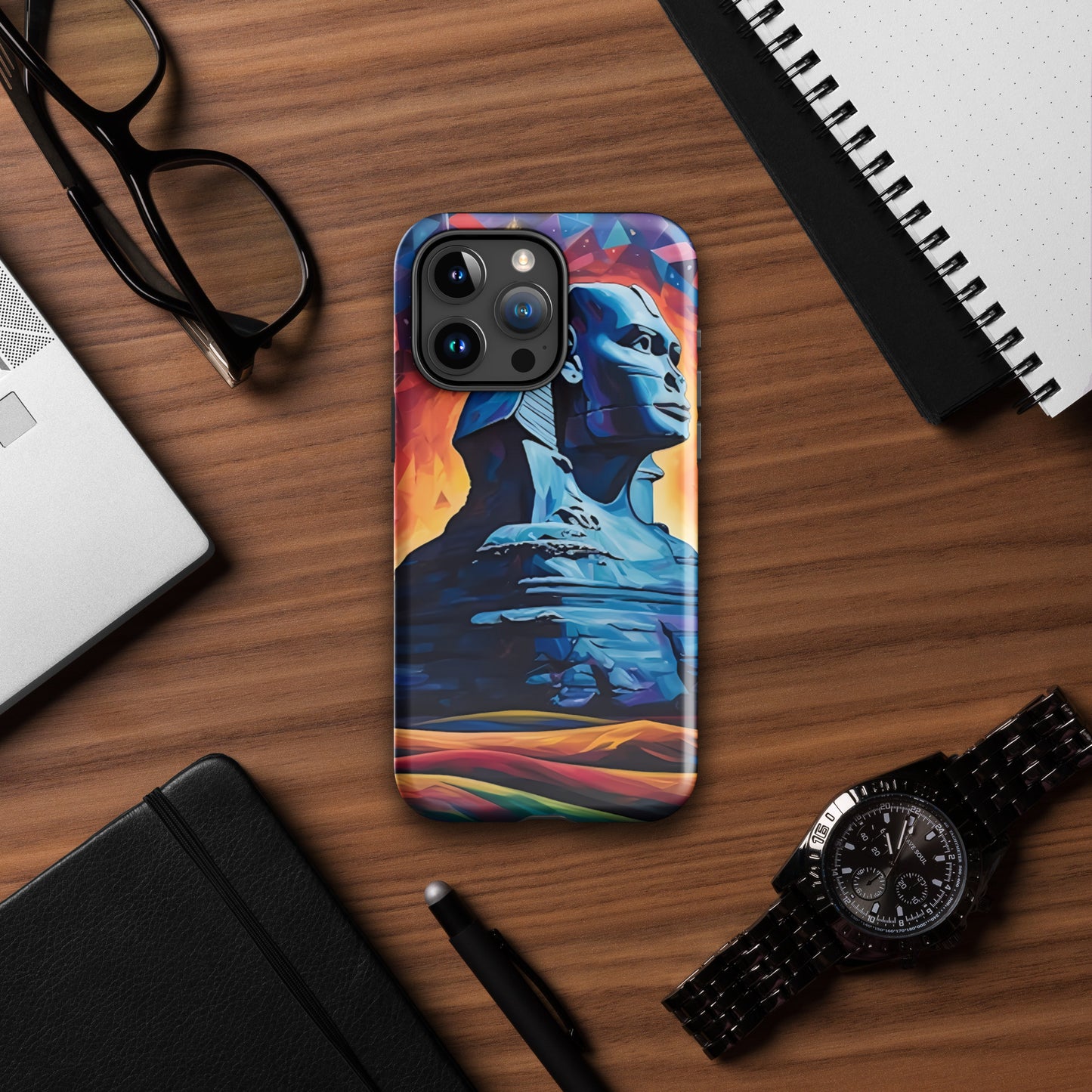 Coque d'iPhone® rigide : Le Sphinx de Gizeh, mystère aux pieds des pyramides