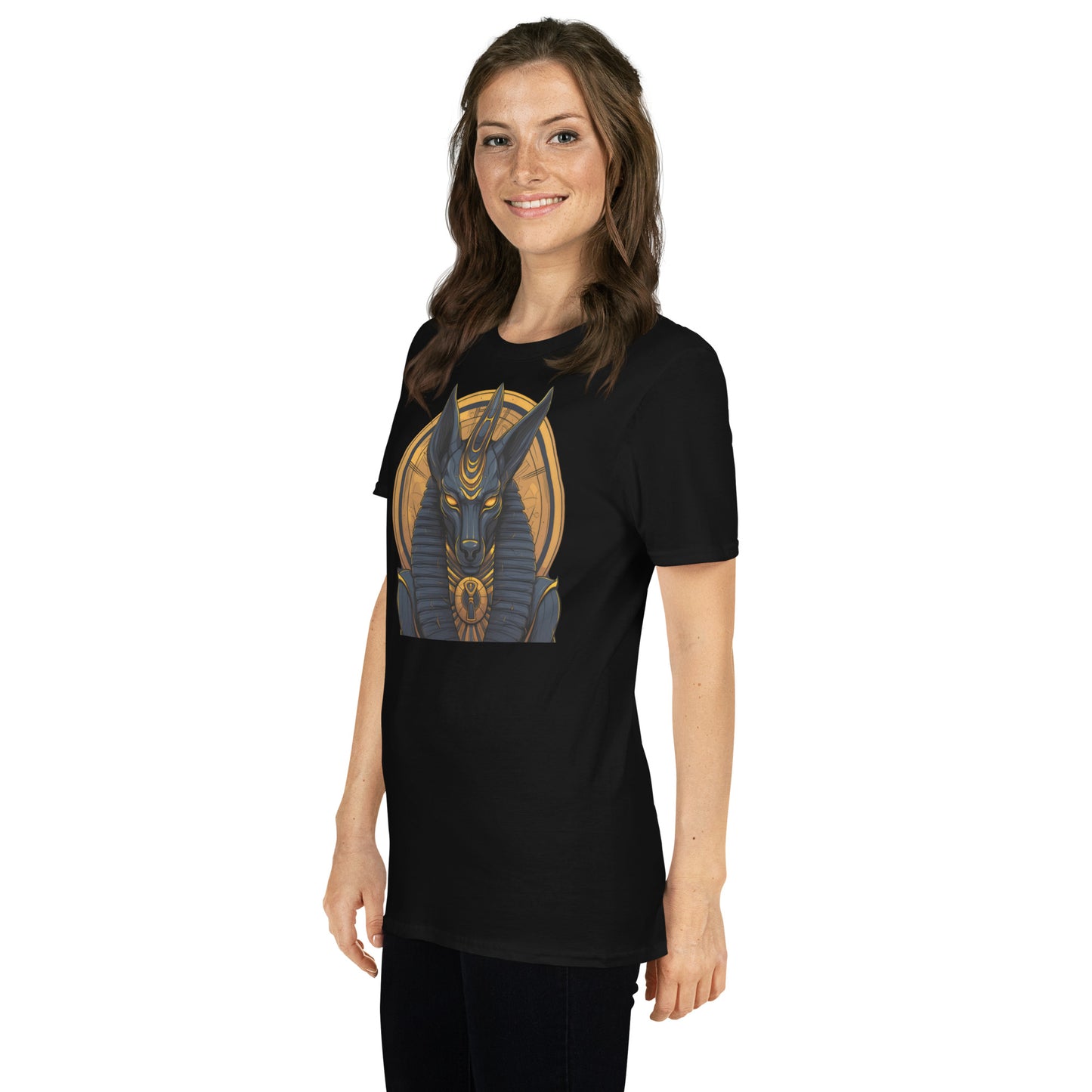 T-shirt Unisexe à Manches Courtes : Anubis, dieu de la mort et de la renaissance
