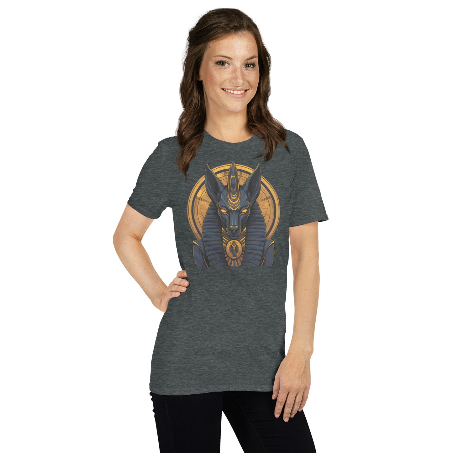 T-shirt Unisexe à Manches Courtes : Anubis, dieu de la mort et de la renaissance