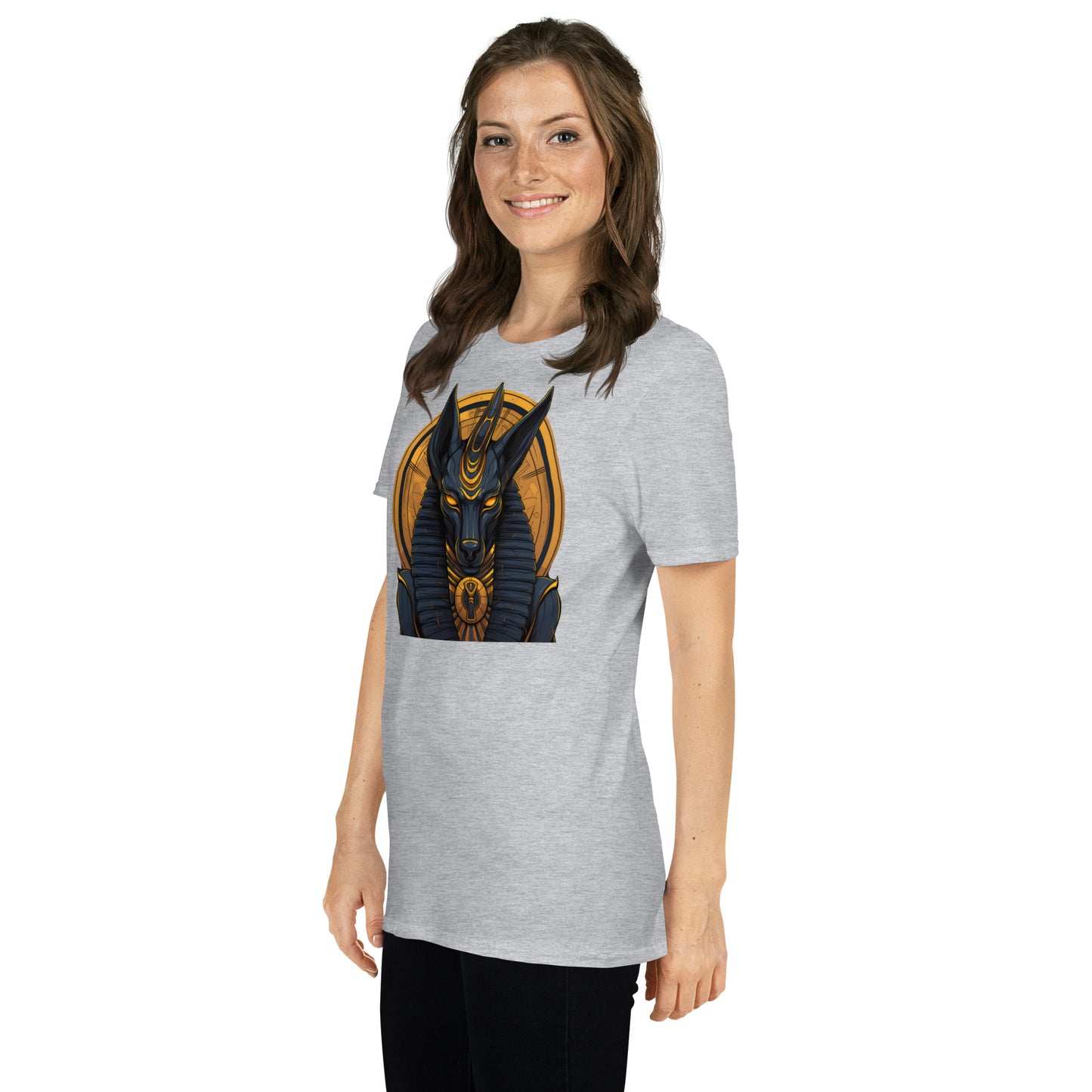 T-shirt Unisexe à Manches Courtes : Anubis, dieu de la mort et de la renaissance