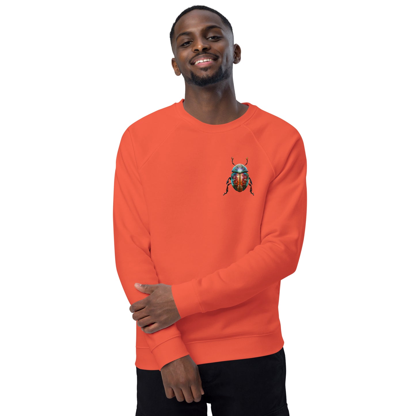 Sweatshirt écologique raglan unisexe : Scarabée égyptien