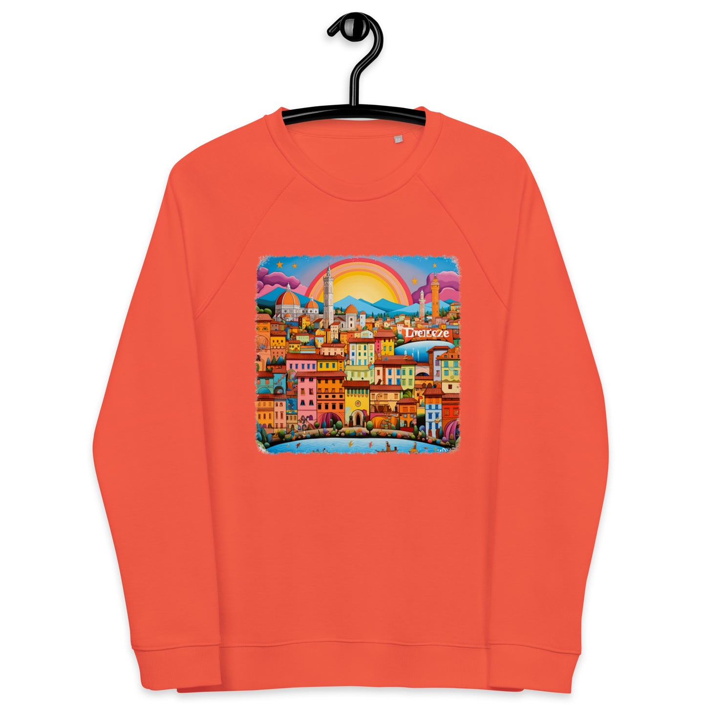 Sweatshirt écologique raglan unisexe : Au sommet de la Renaissance
