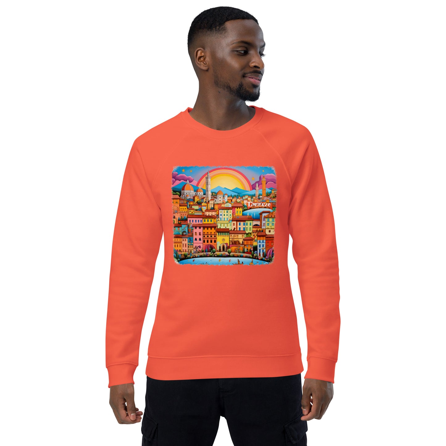 Sweatshirt écologique raglan unisexe : Au sommet de la Renaissance