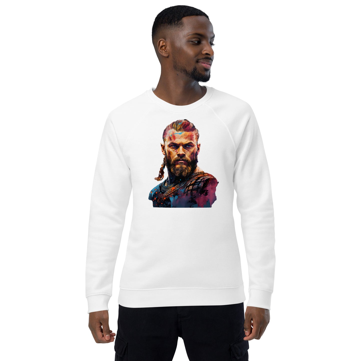 Sweatshirt écologique raglan unisexe : L'Âge Viking