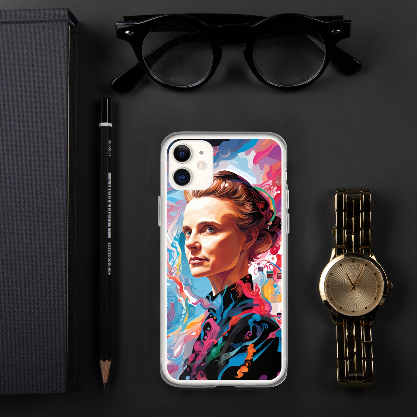 Coque pour iPhone® : Marie Curie, rayonnement scientifique