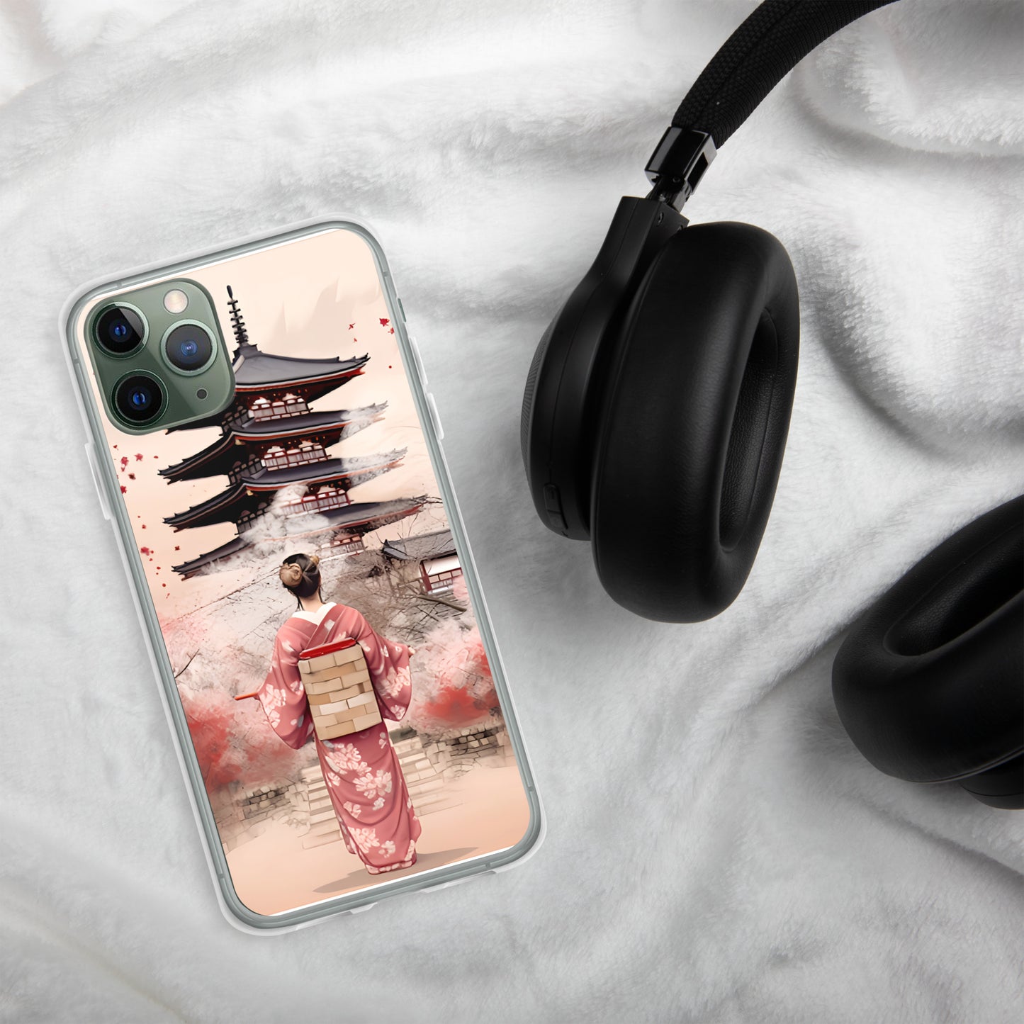 Coque pour iPhone® : Kyoto, geisha en rose