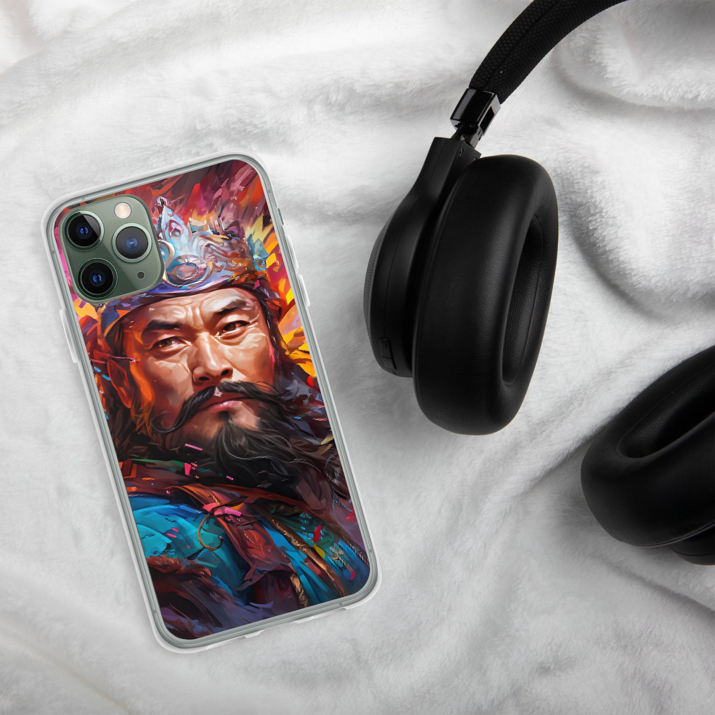 Coque pour iPhone® : Genghis Khan, guerrier des steppes