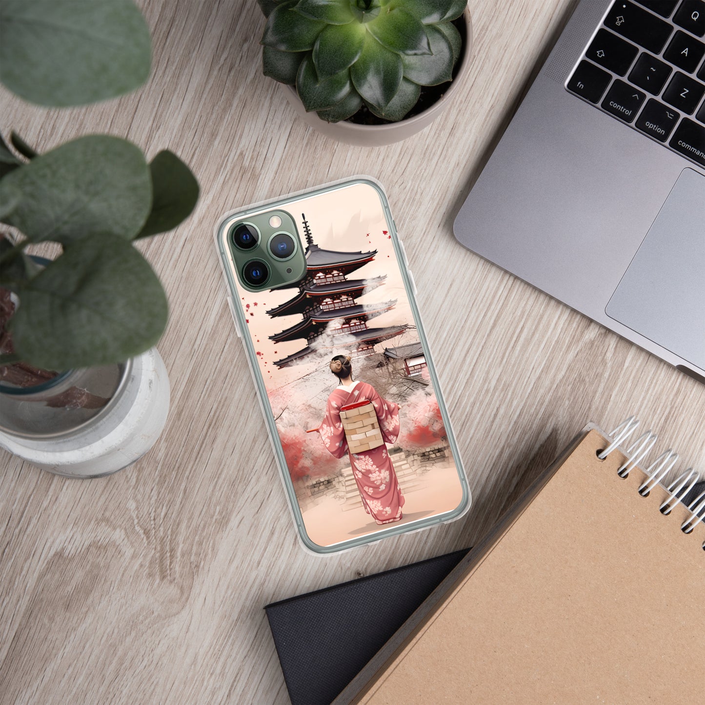 Coque pour iPhone® : Kyoto, geisha en rose