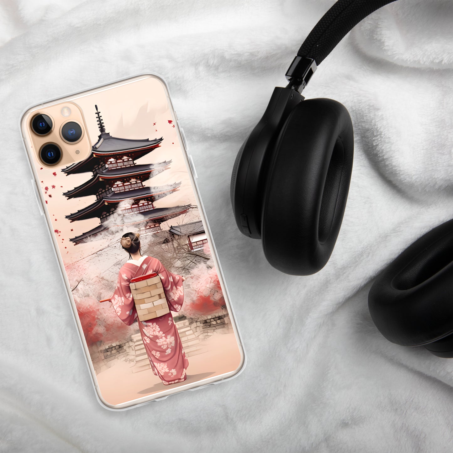 Coque pour iPhone® : Kyoto, geisha en rose