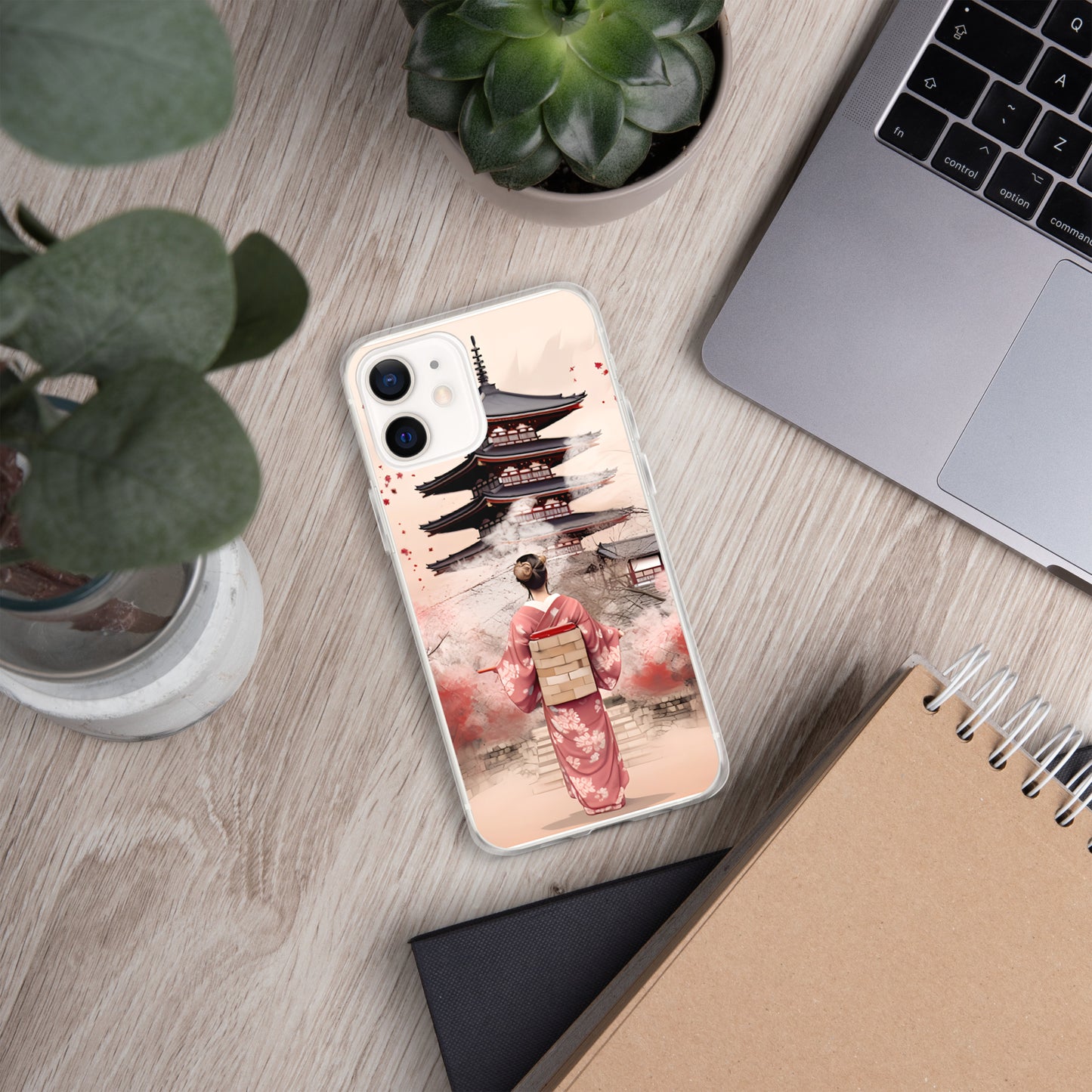 Coque pour iPhone® : Kyoto, geisha en rose