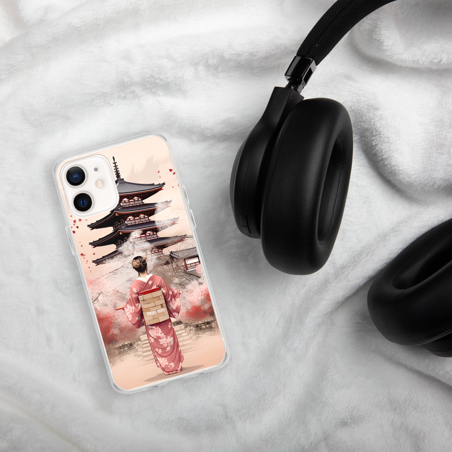 Coque pour iPhone® : Kyoto, geisha en rose