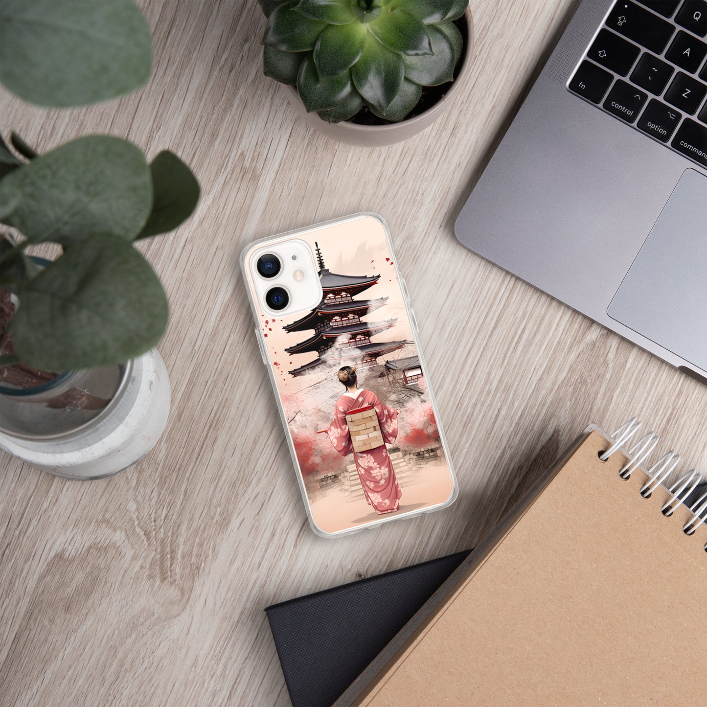 Coque pour iPhone® : Kyoto, geisha en rose