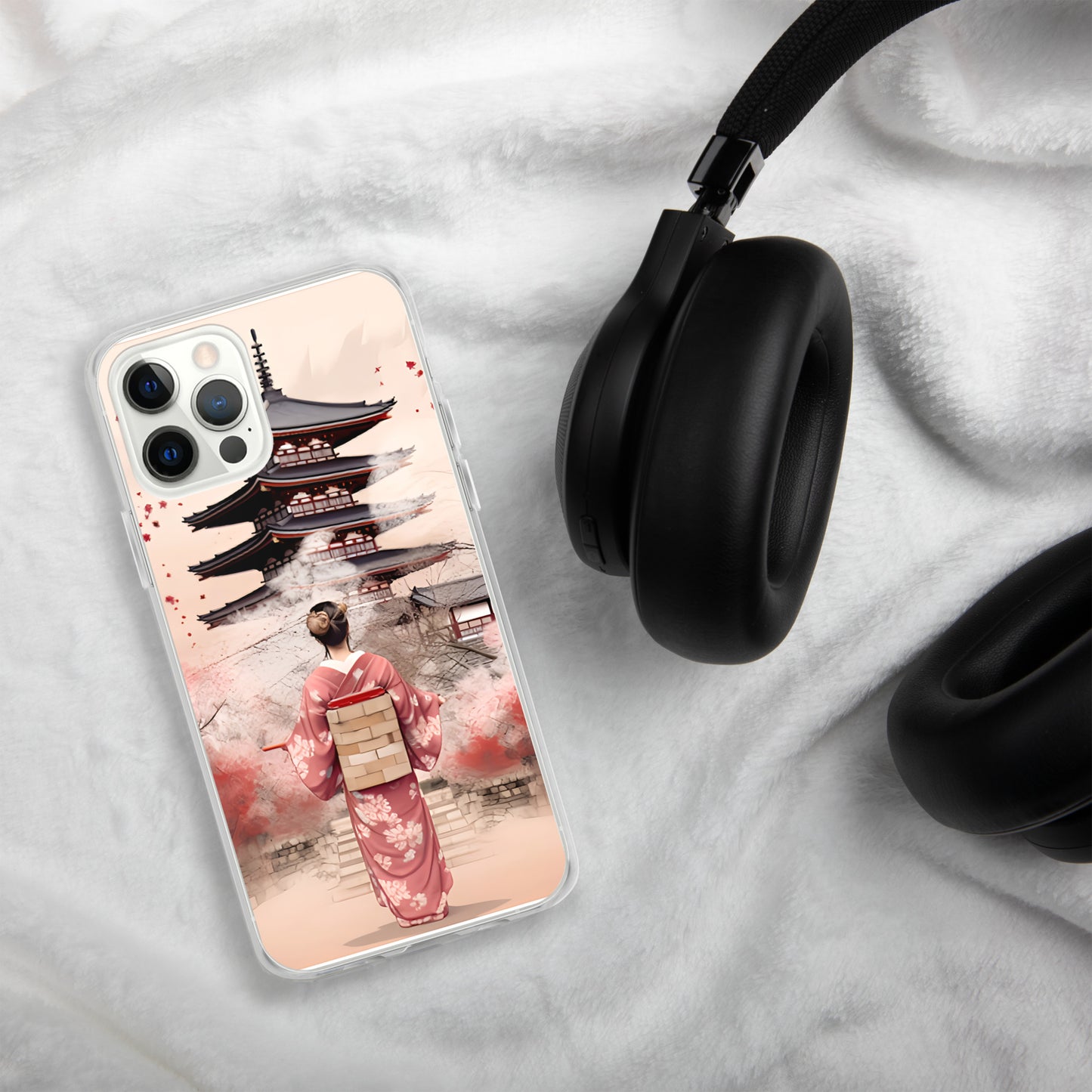 Coque pour iPhone® : Kyoto, geisha en rose