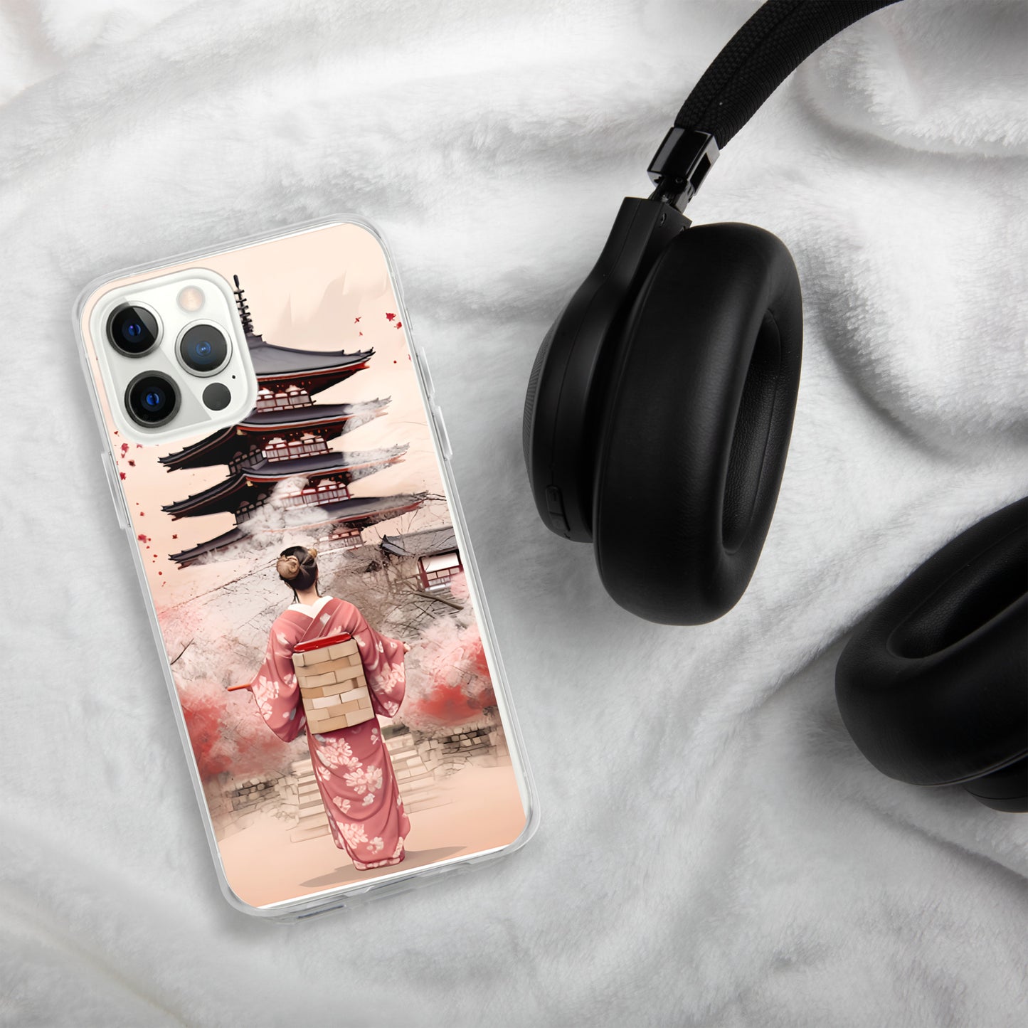 Coque pour iPhone® : Kyoto, geisha en rose