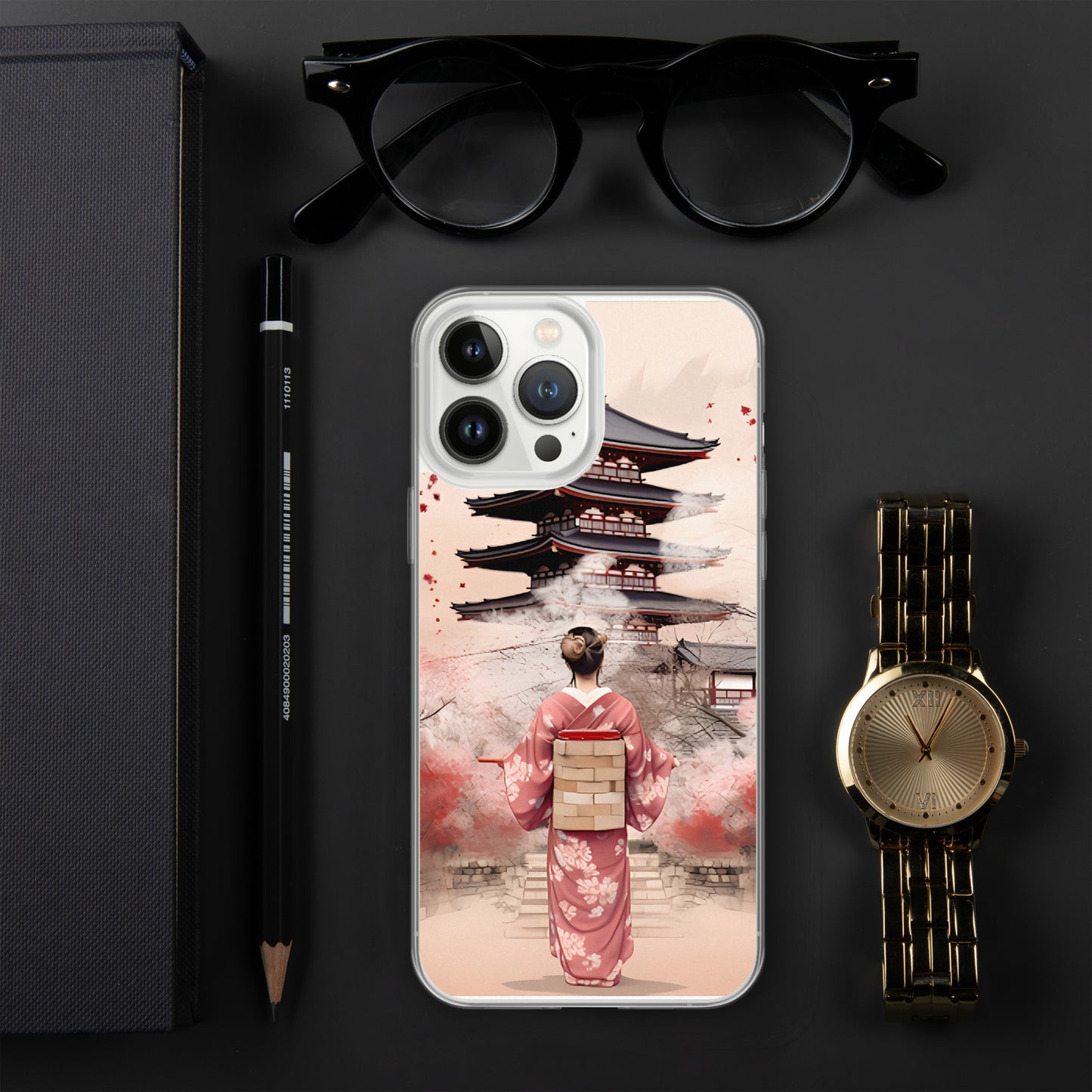 Coque pour iPhone® : Kyoto, geisha en rose