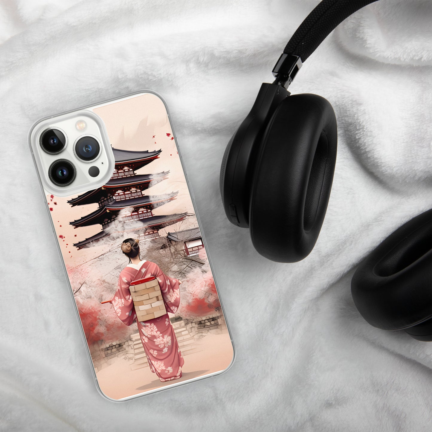 Coque pour iPhone® : Kyoto, geisha en rose