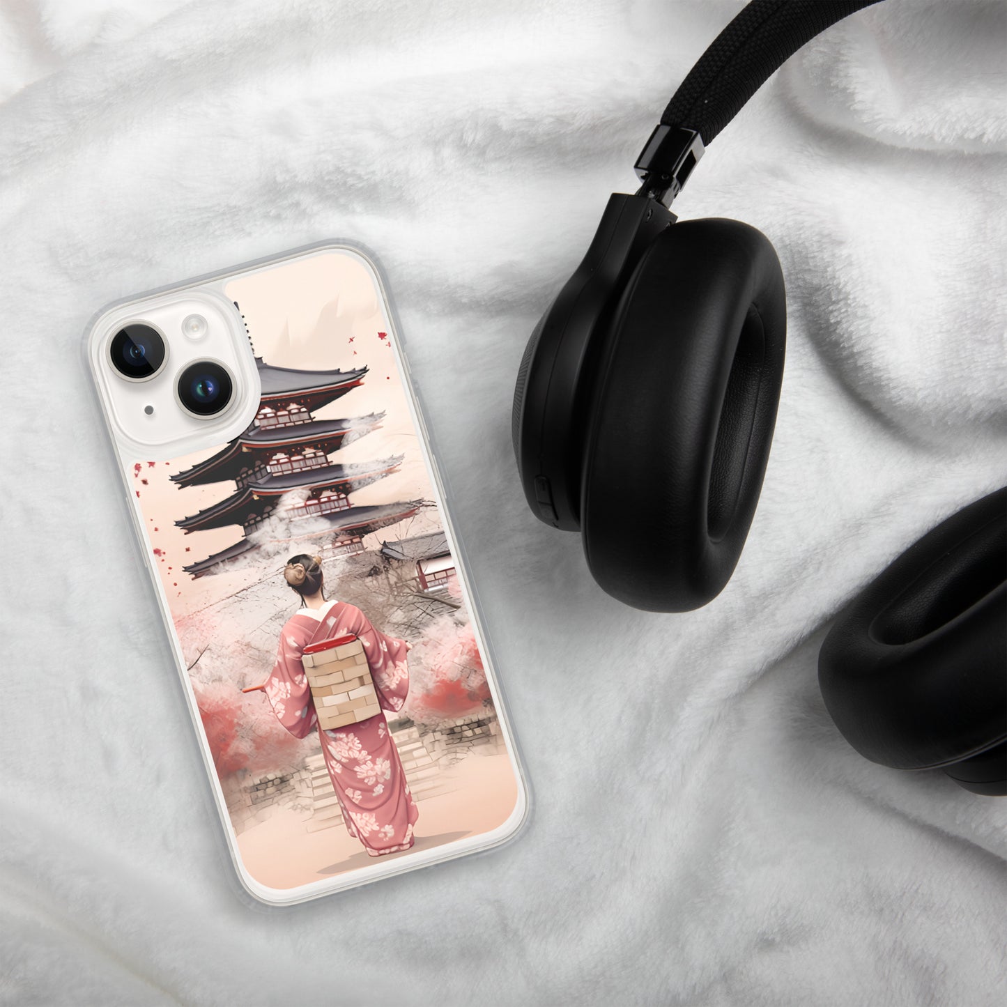 Coque pour iPhone® : Kyoto, geisha en rose