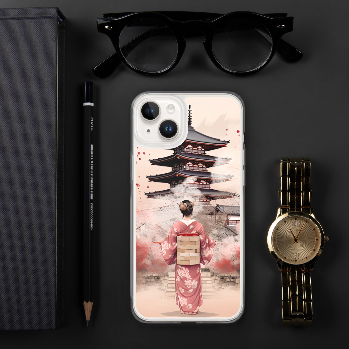 Coque pour iPhone® : Kyoto, geisha en rose