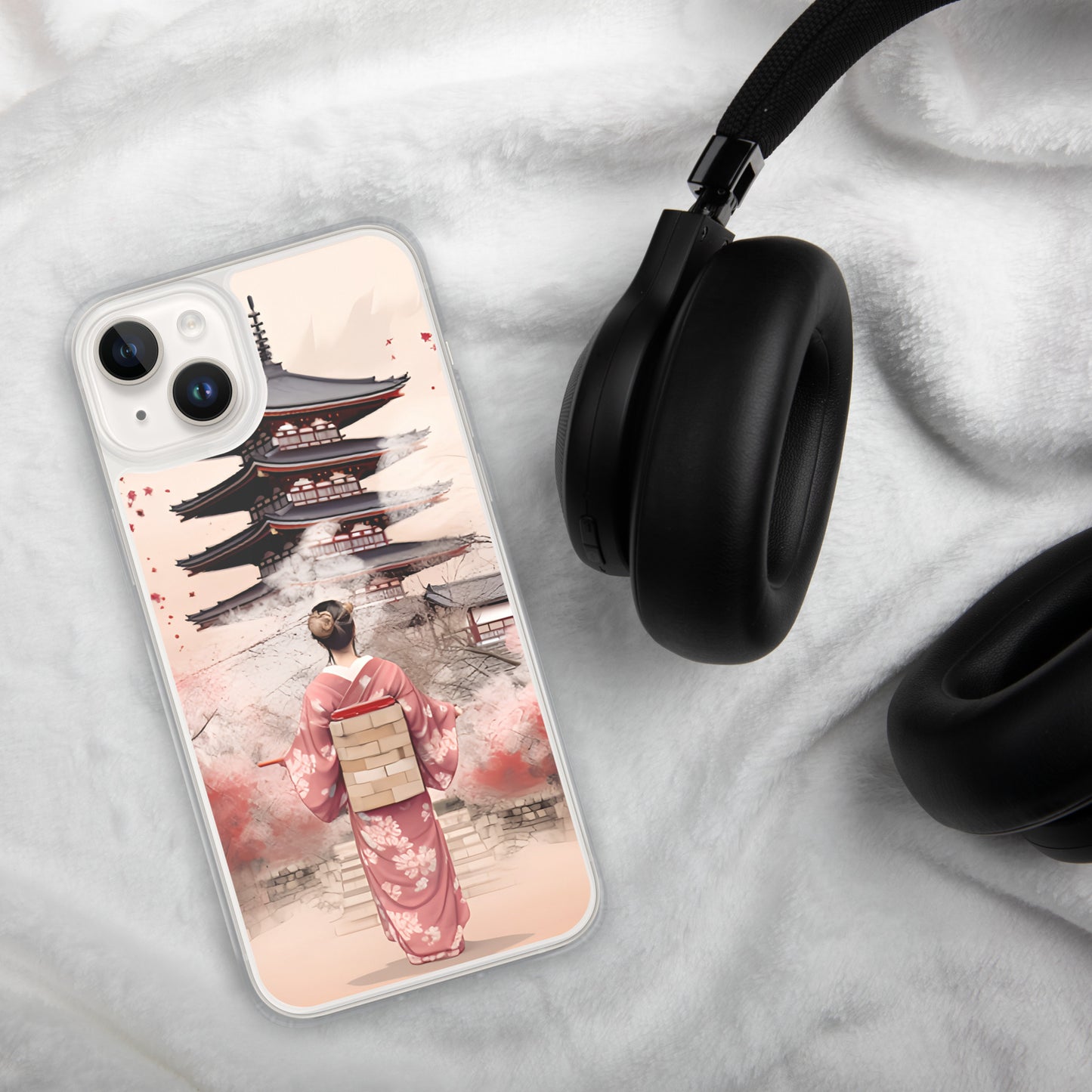 Coque pour iPhone® : Kyoto, geisha en rose