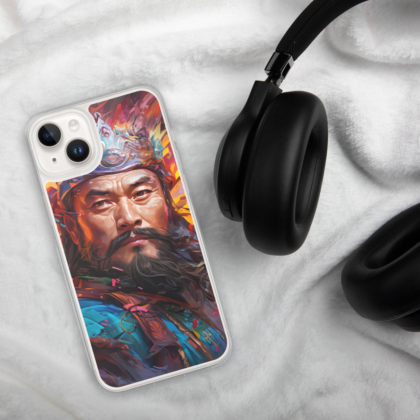 Coque pour iPhone® : Genghis Khan, guerrier des steppes