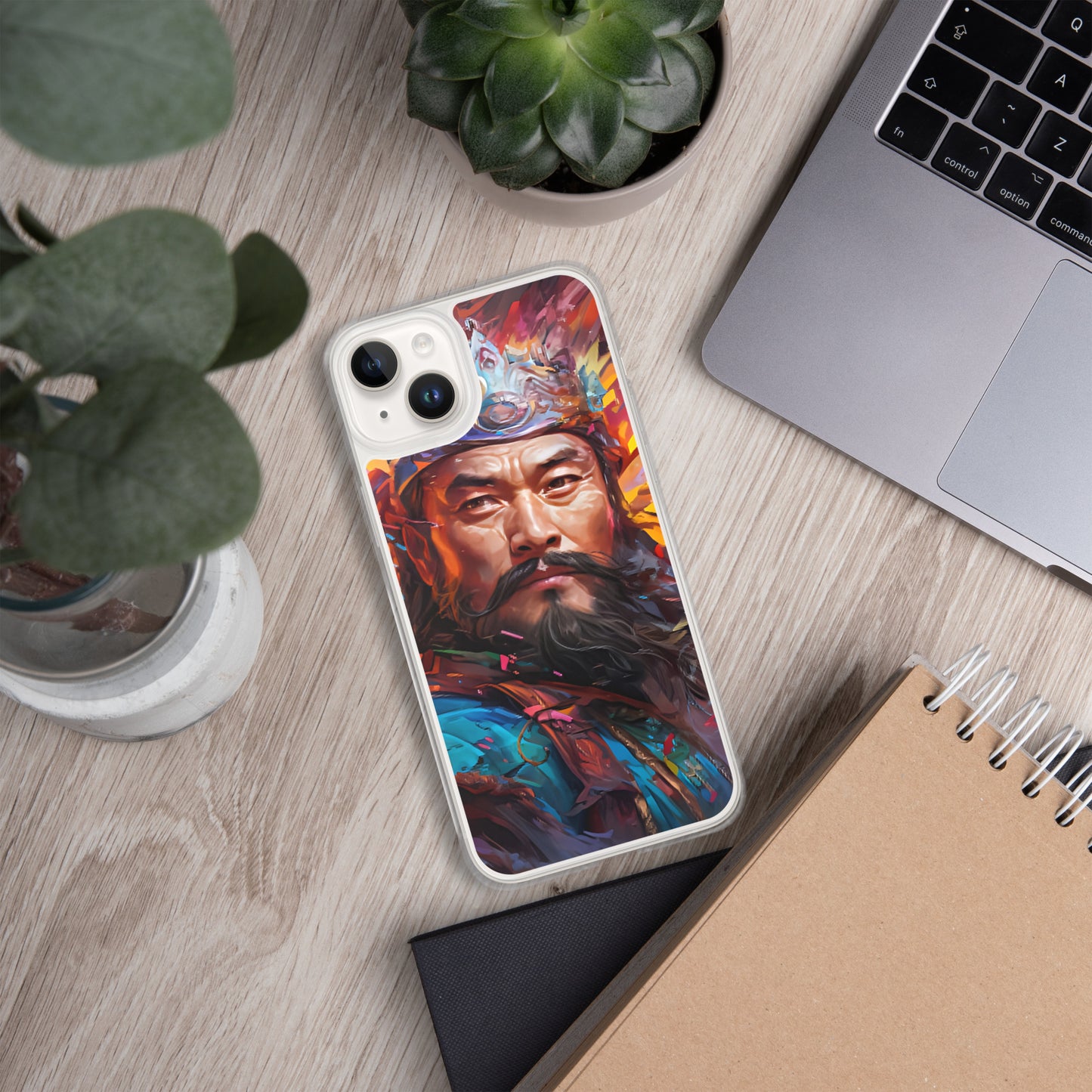 Coque pour iPhone® : Genghis Khan, guerrier des steppes