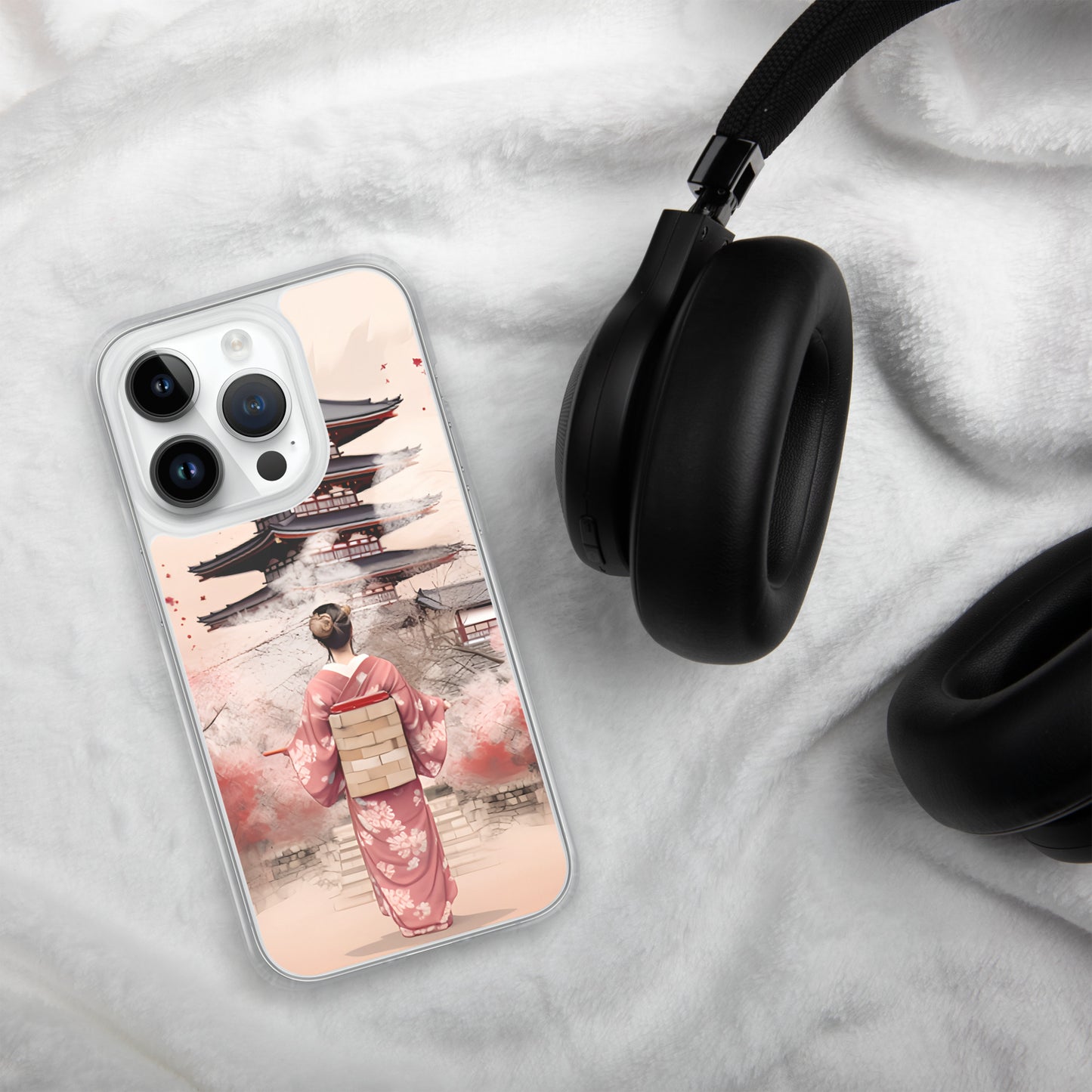 Coque pour iPhone® : Kyoto, geisha en rose