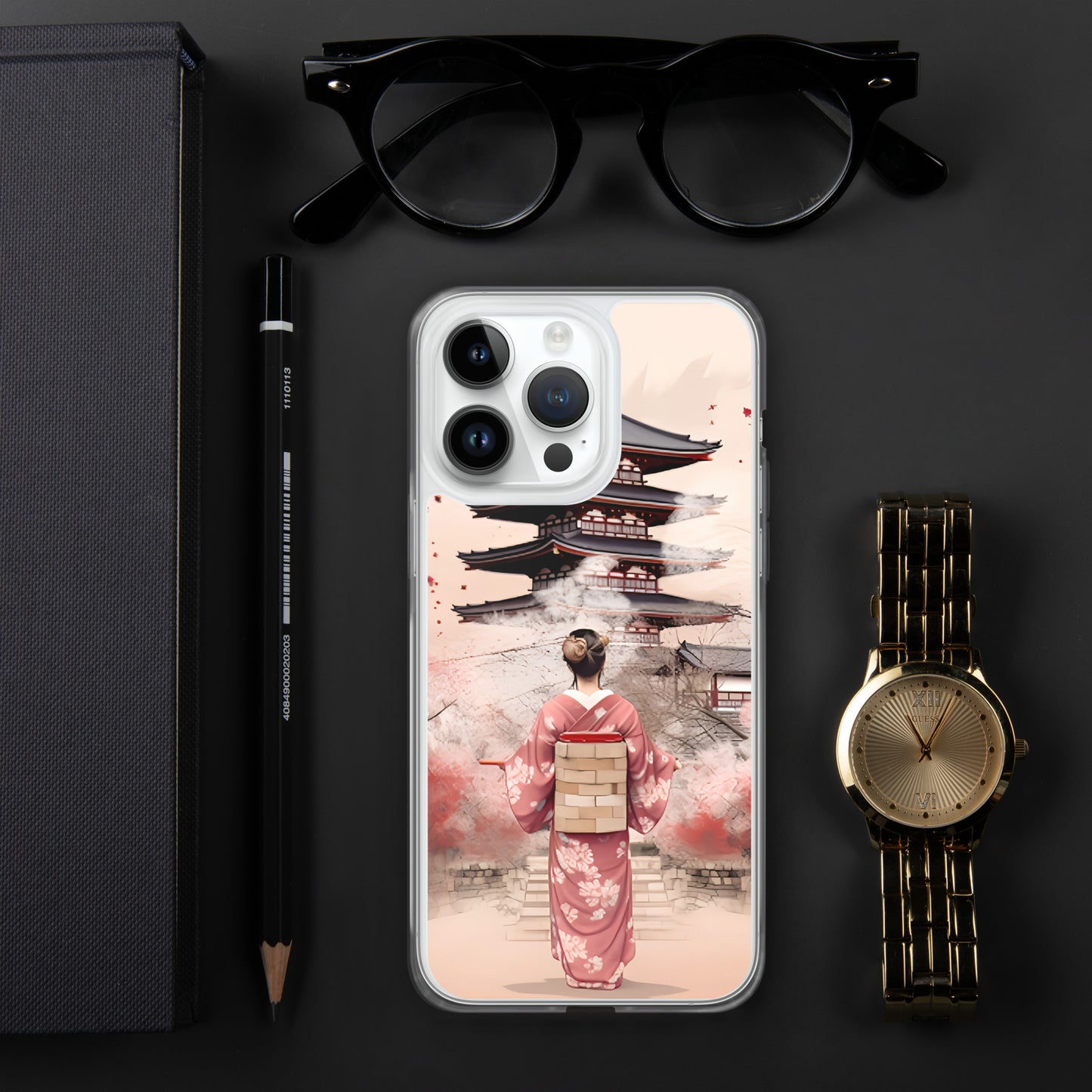 Coque pour iPhone® : Kyoto, geisha en rose