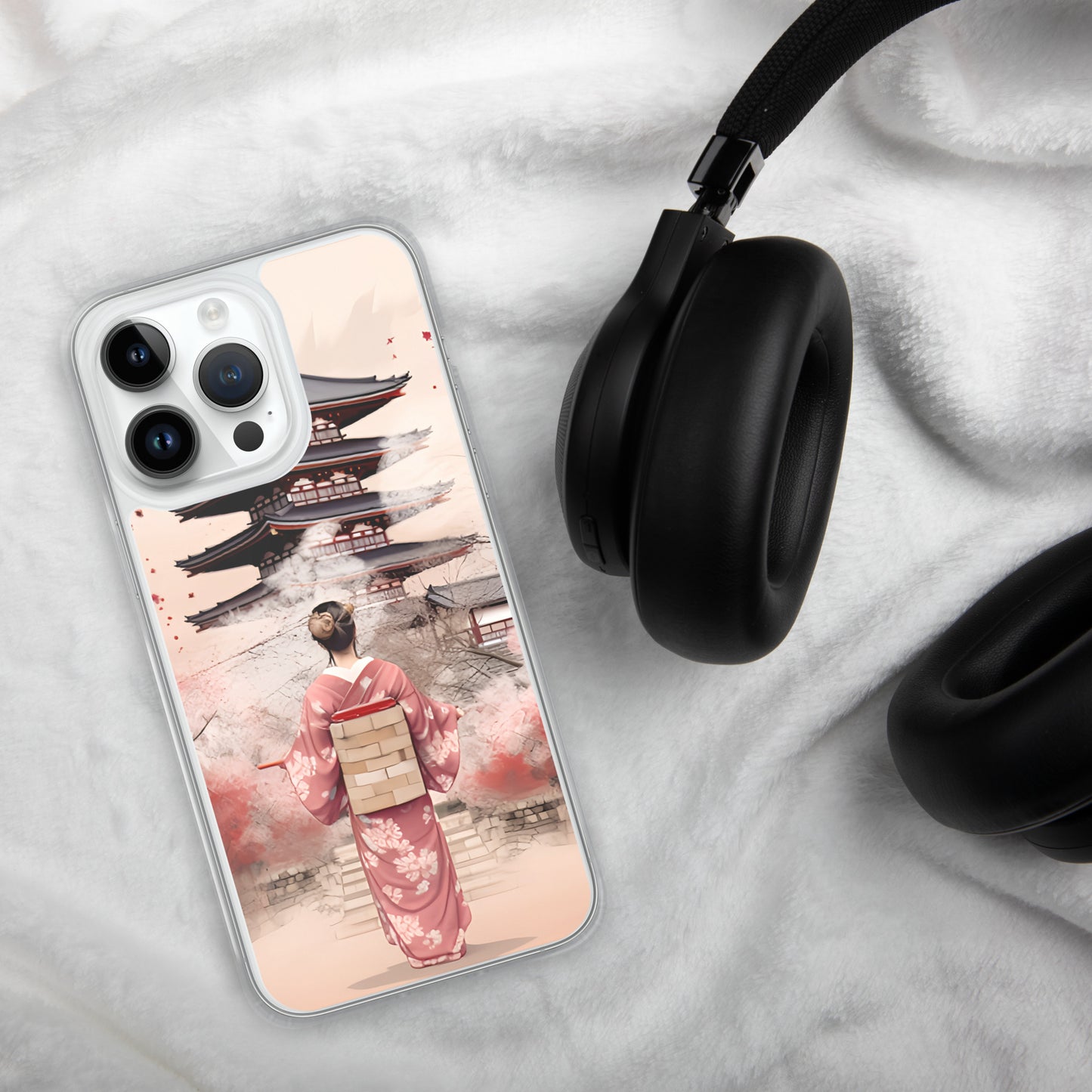 Coque pour iPhone® : Kyoto, geisha en rose