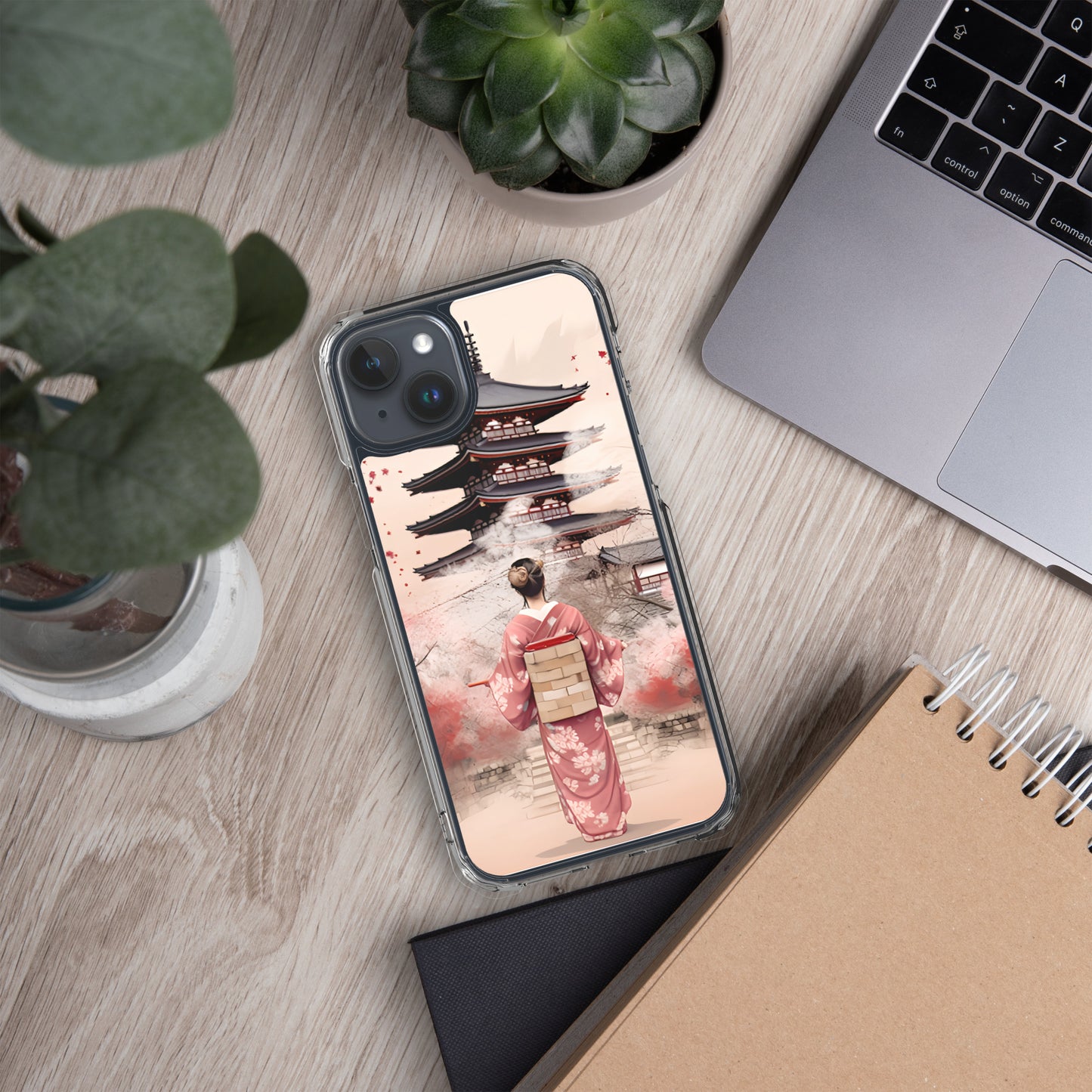 Coque pour iPhone® : Kyoto, geisha en rose