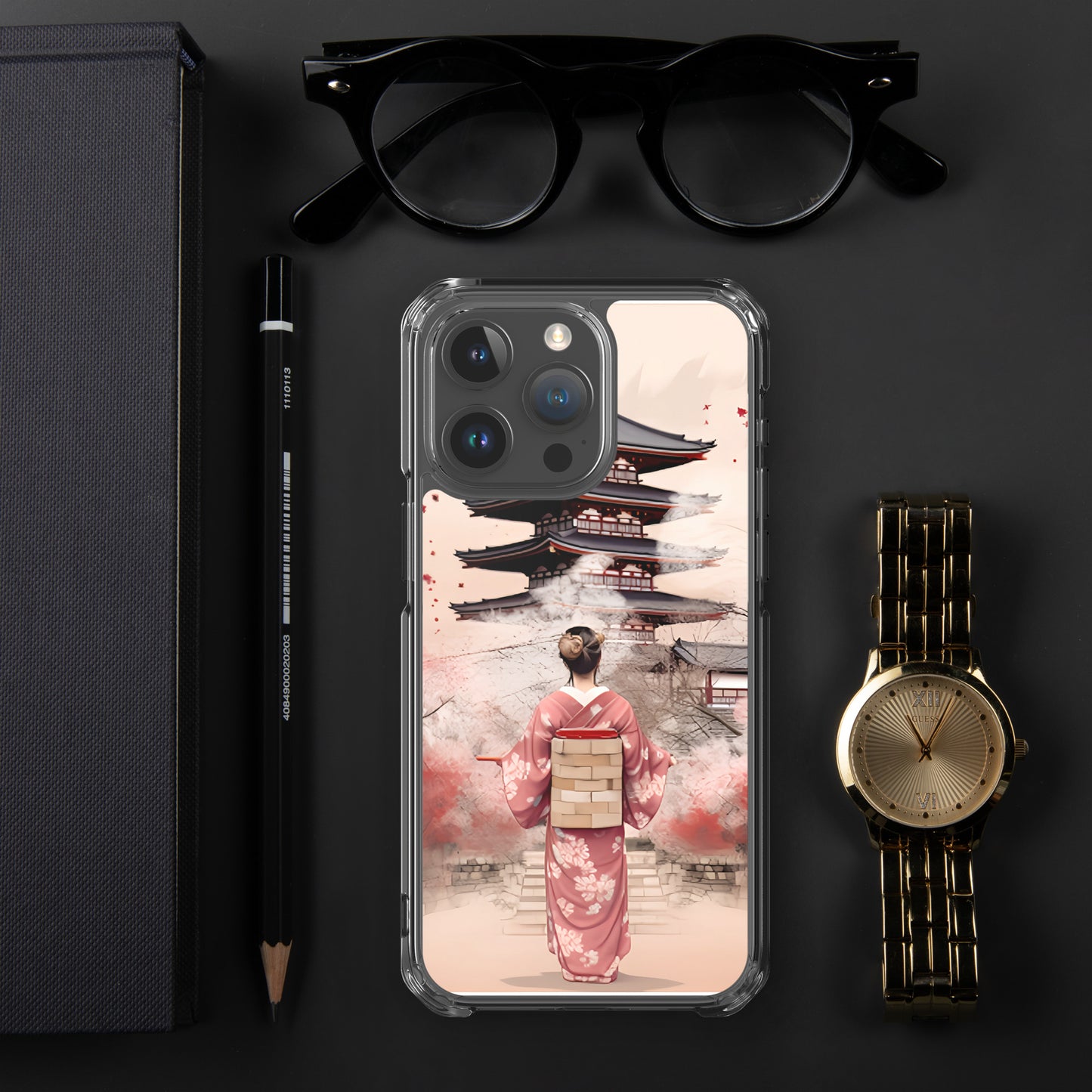 Coque pour iPhone® : Kyoto, geisha en rose