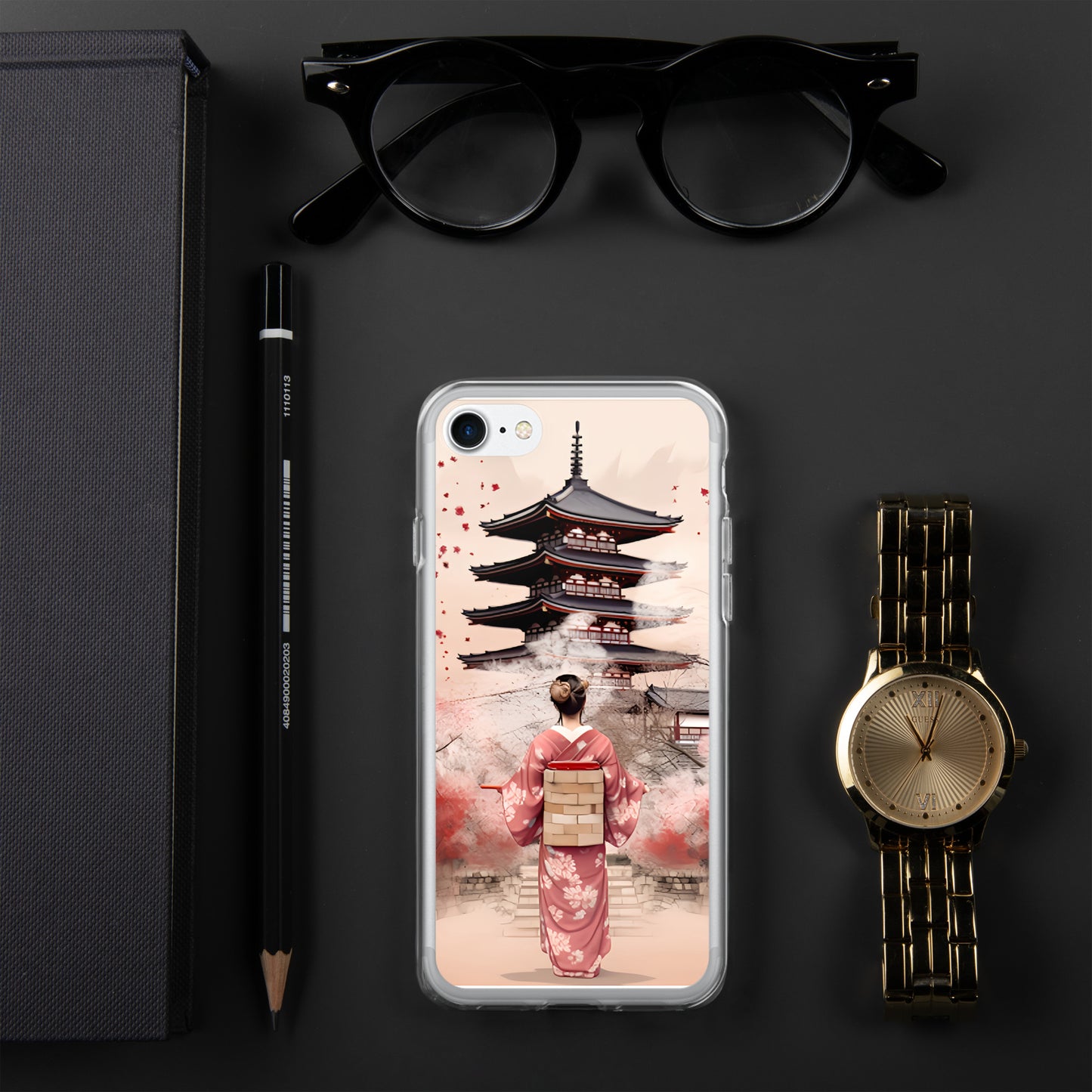 Coque pour iPhone® : Kyoto, geisha en rose