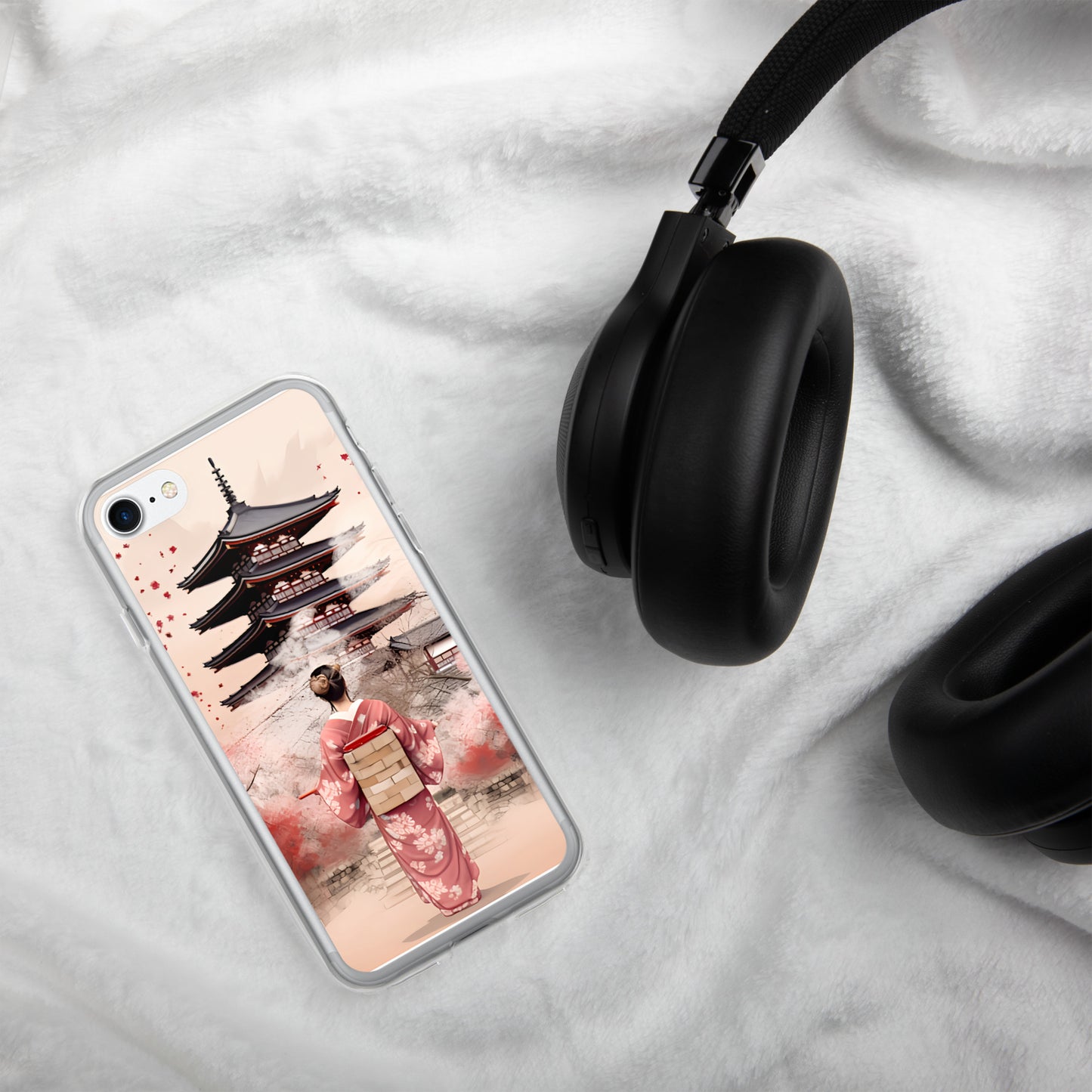 Coque pour iPhone® : Kyoto, geisha en rose