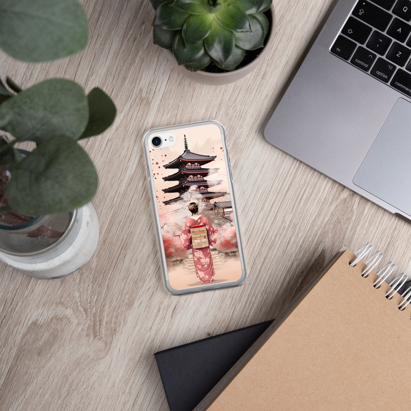 Coque pour iPhone® : Kyoto, geisha en rose