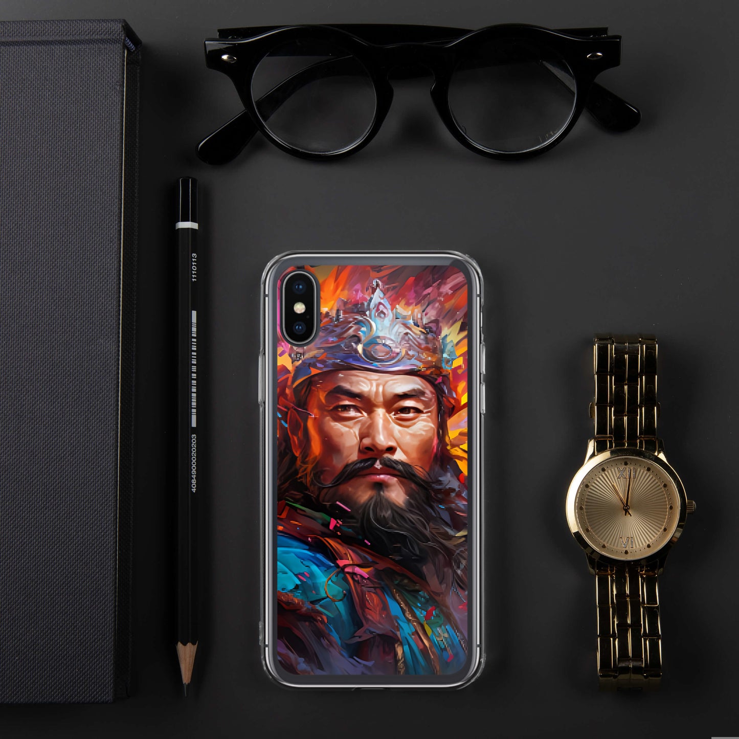 Coque pour iPhone® : Genghis Khan, guerrier des steppes