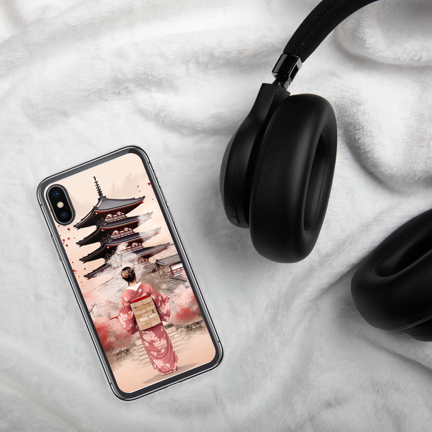 Coque pour iPhone® : Kyoto, geisha en rose