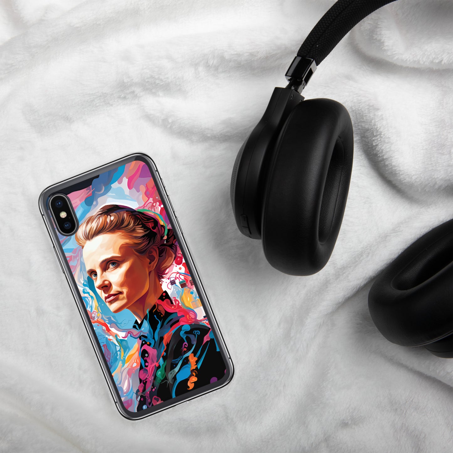 Coque pour iPhone® : Marie Curie, rayonnement scientifique