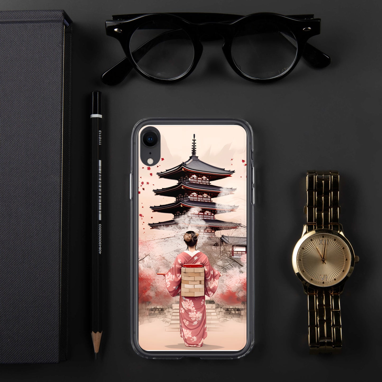 Coque pour iPhone® : Kyoto, geisha en rose