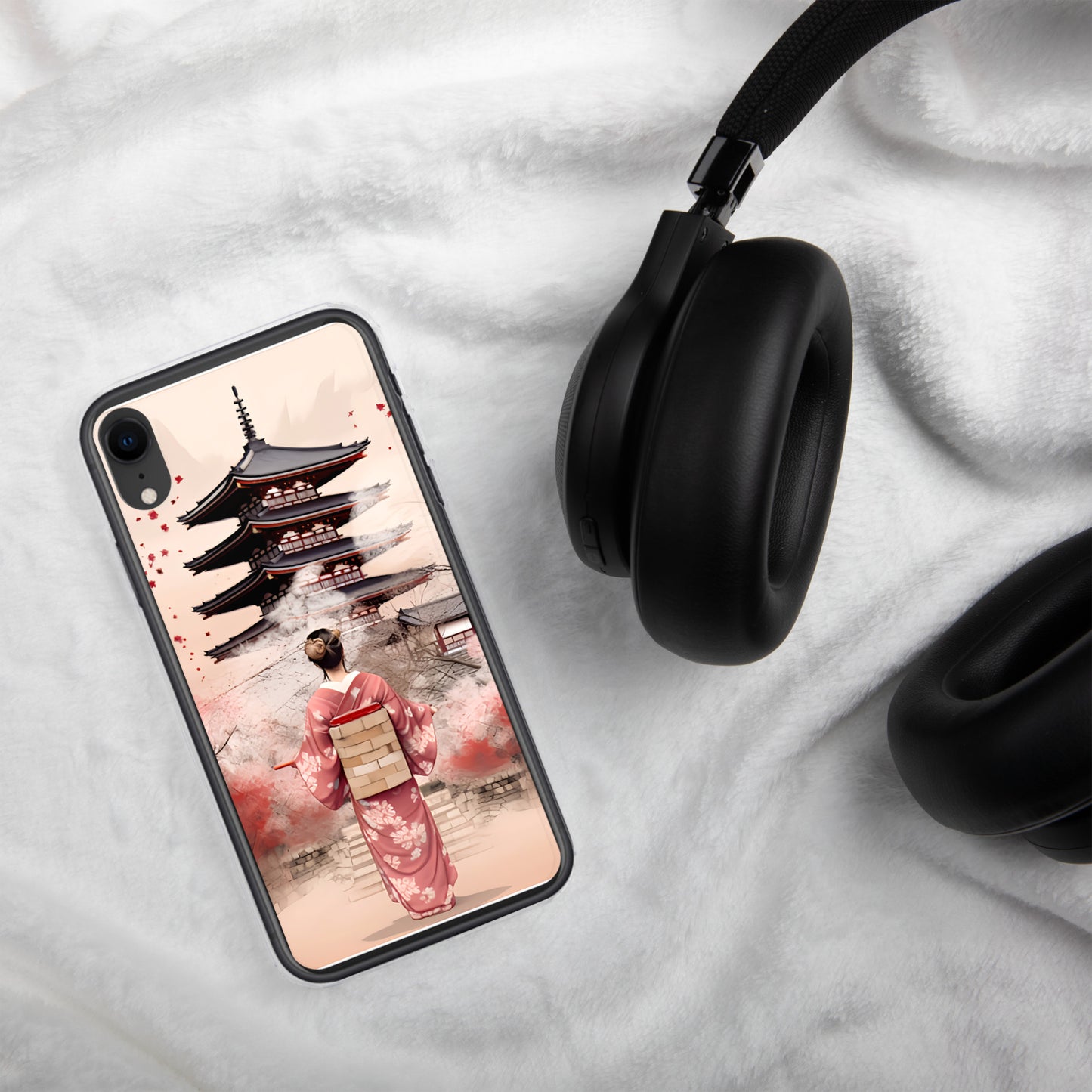 Coque pour iPhone® : Kyoto, geisha en rose