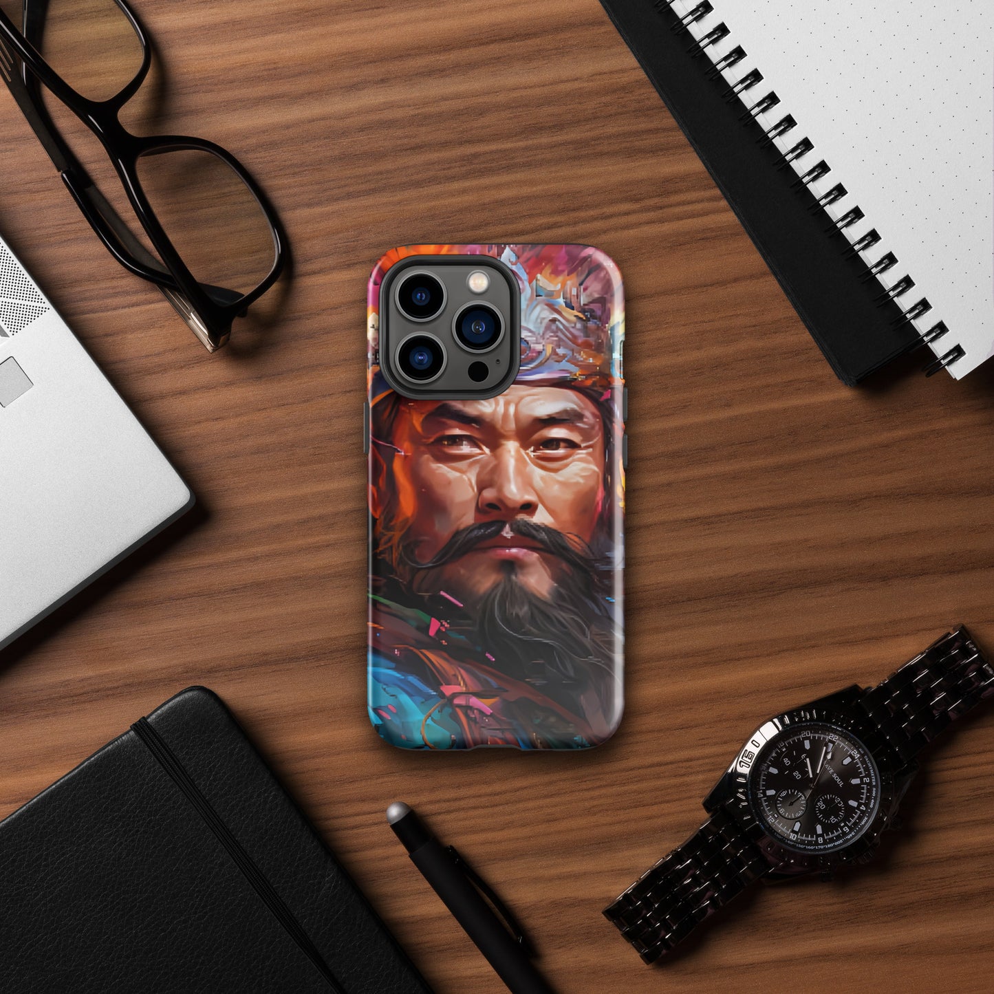 Coque d'iPhone® rigide : Genghis Khan, guerrier des steppes