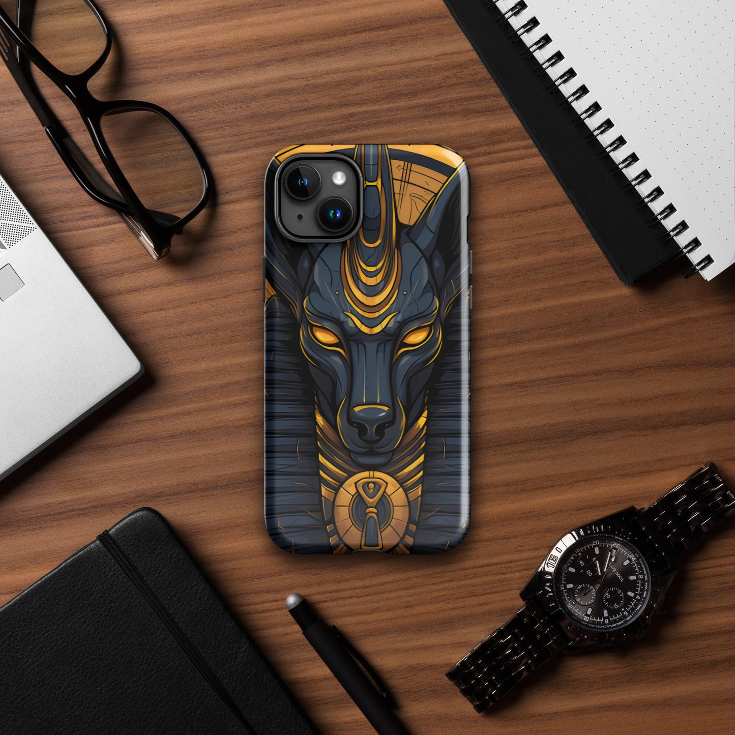 Coque d'iPhone® rigide : Anubis, Dieu de la mort et de la renaissance