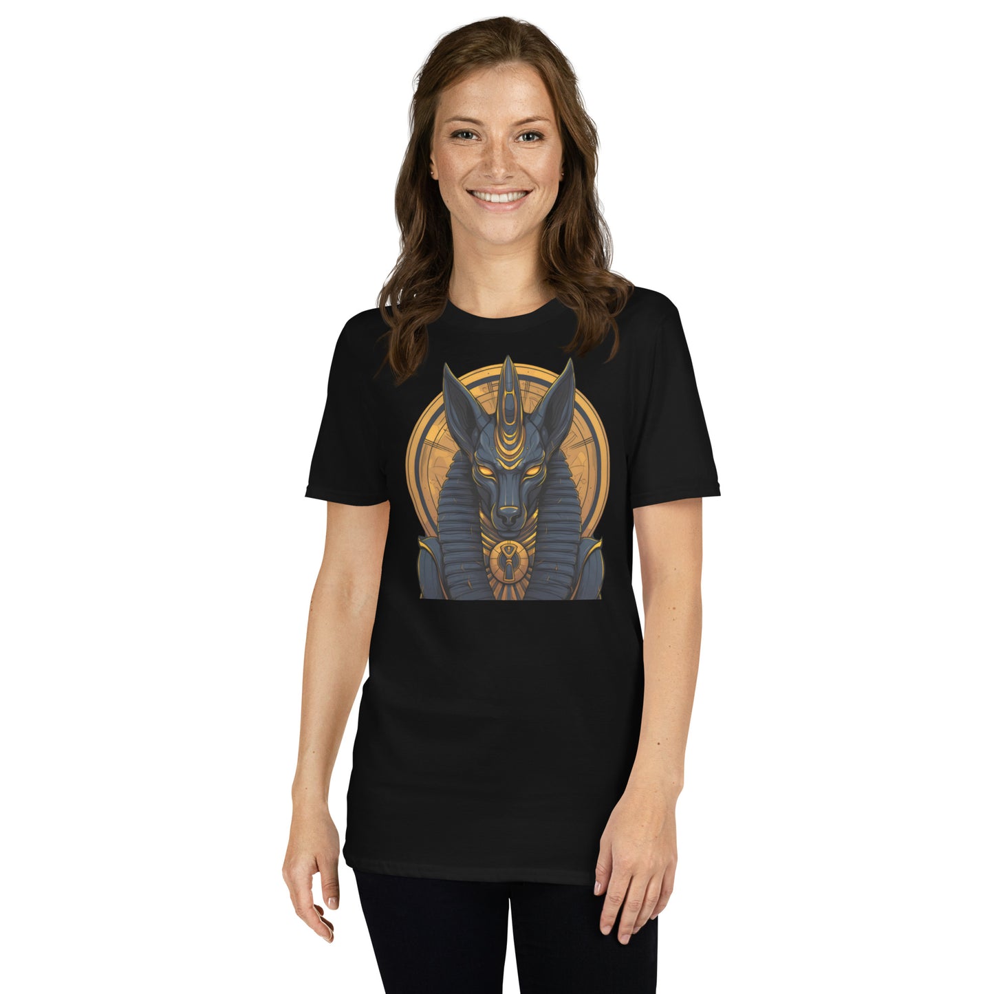 T-shirt Unisexe à Manches Courtes : Anubis, dieu de la mort et de la renaissance