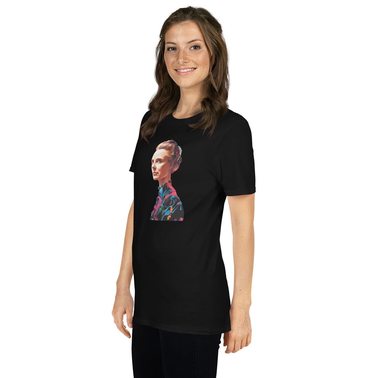 T-shirt Unisexe à Manches Courtes : Marie Curie, rayonnement scientifique