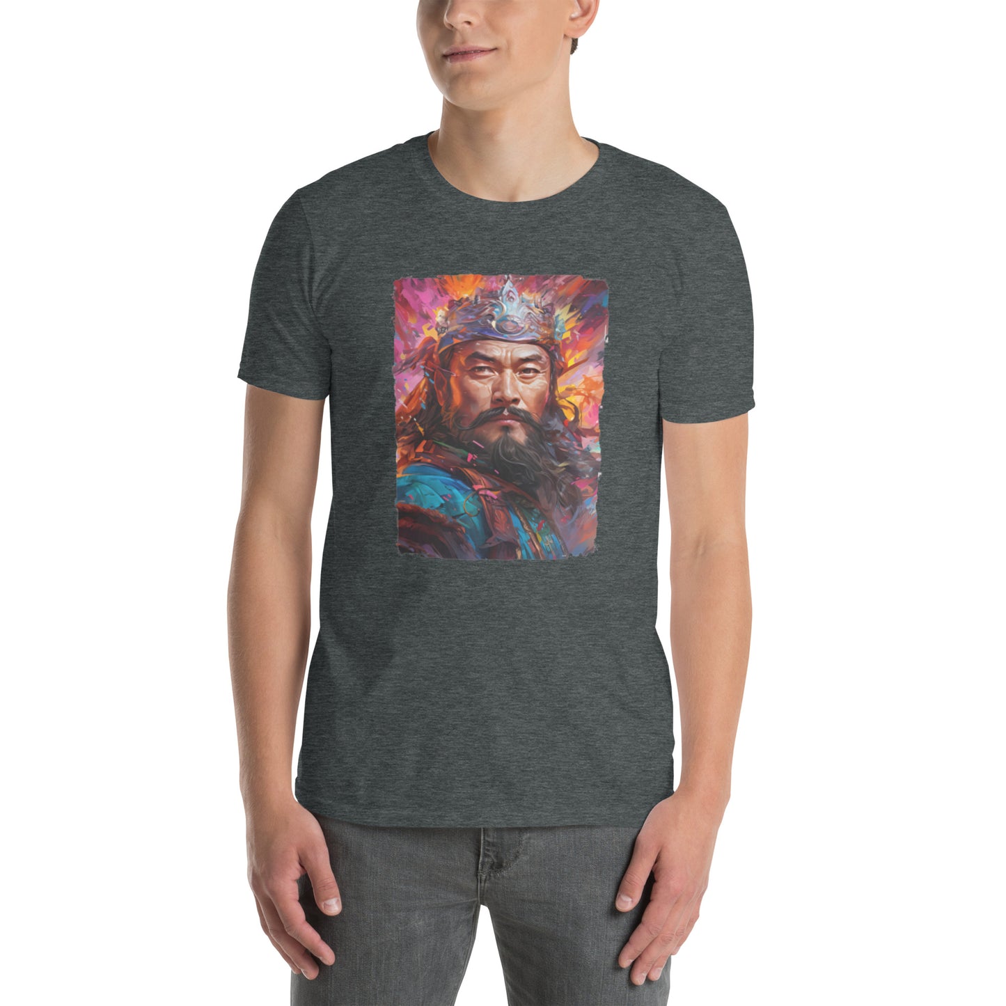 T-shirt Unisexe à Manches Courtes : Genghis Khan, guerrier des steppes