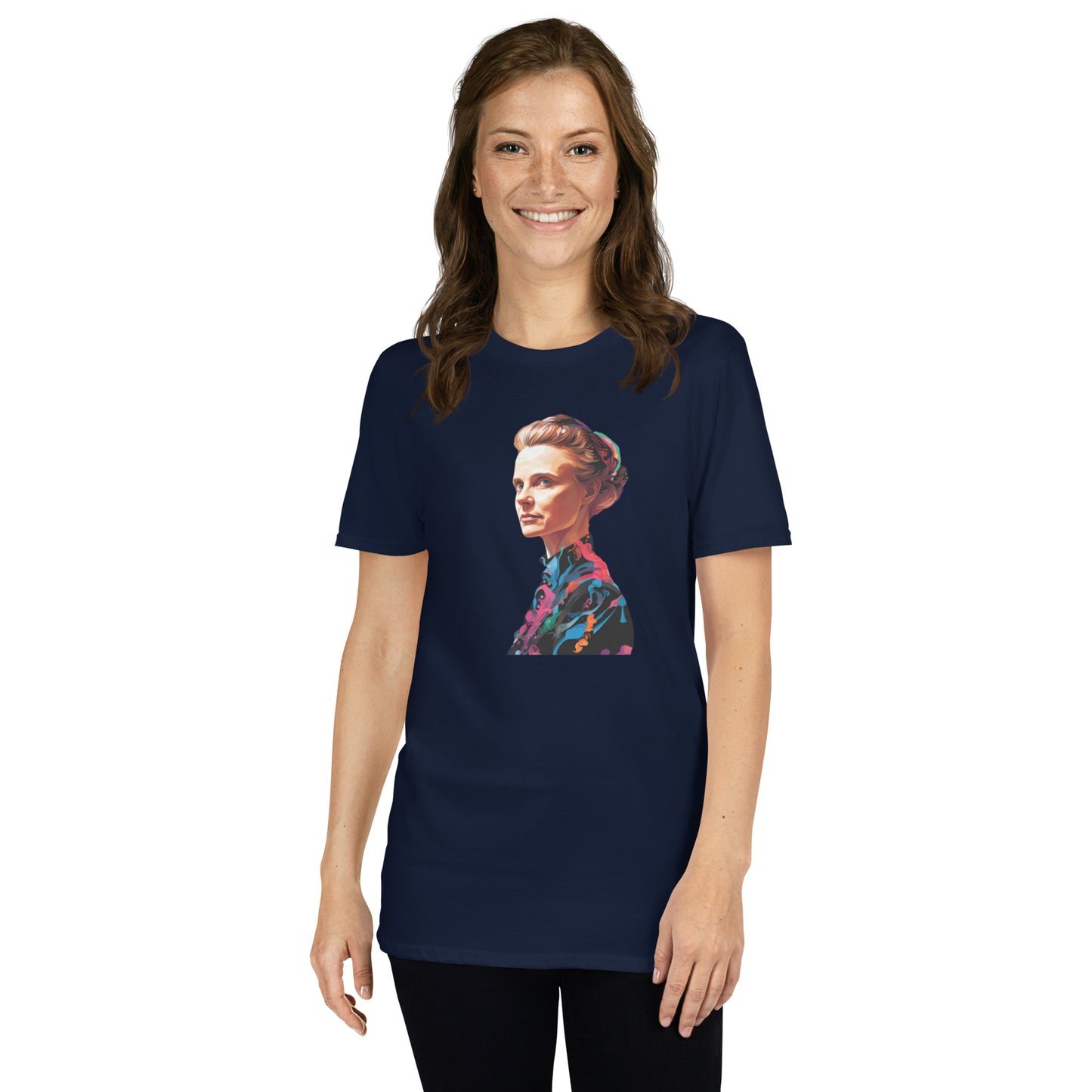 T-shirt Unisexe à Manches Courtes : Marie Curie, rayonnement scientifique